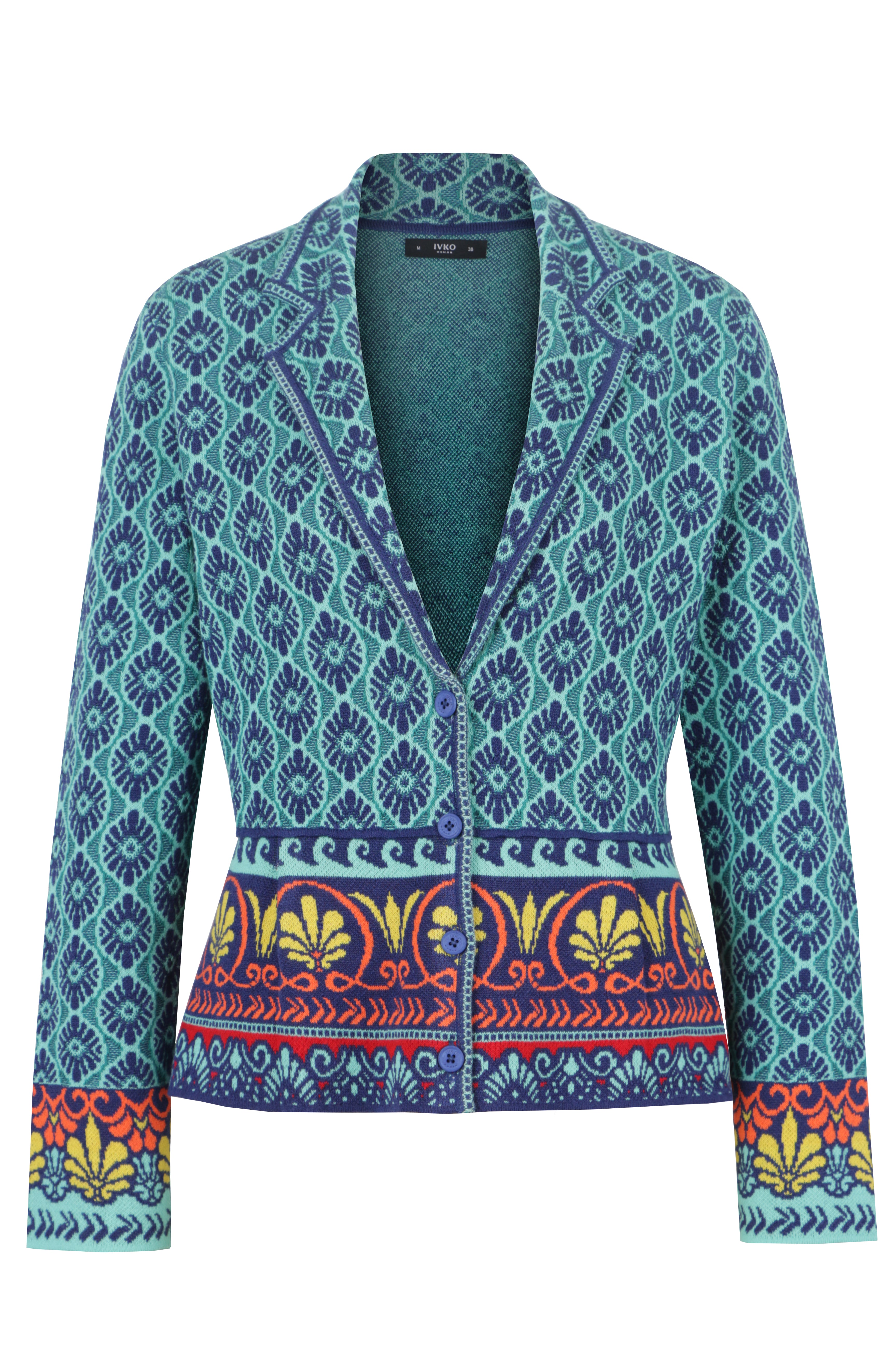 Jacket with Lapels, Mediterranean Pattern