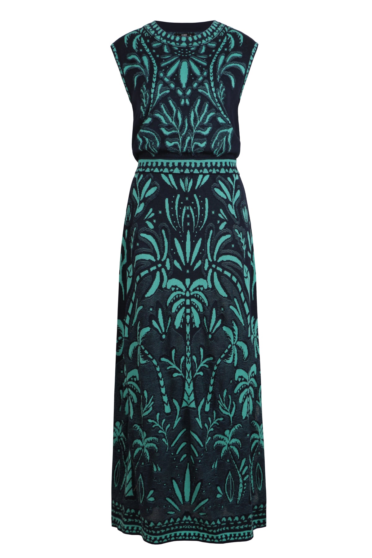 Jacquard Dress, Urban Botanic Pattern
