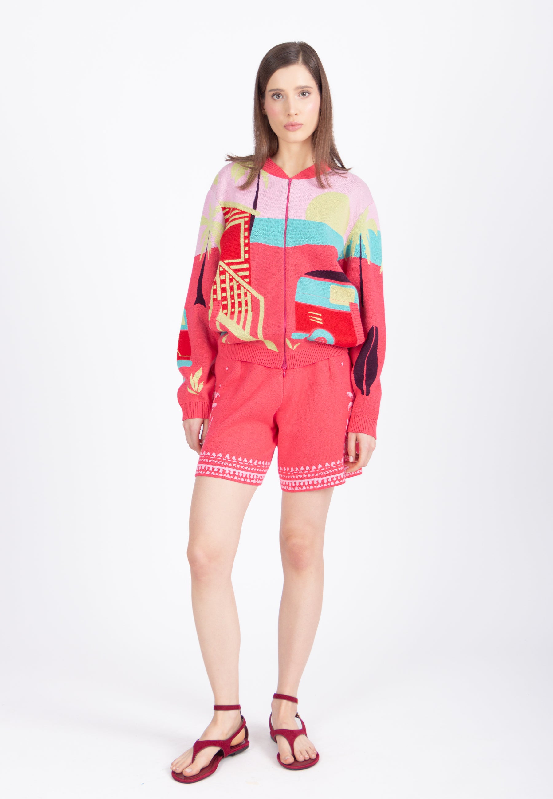 Jacquard Bomber Jacket