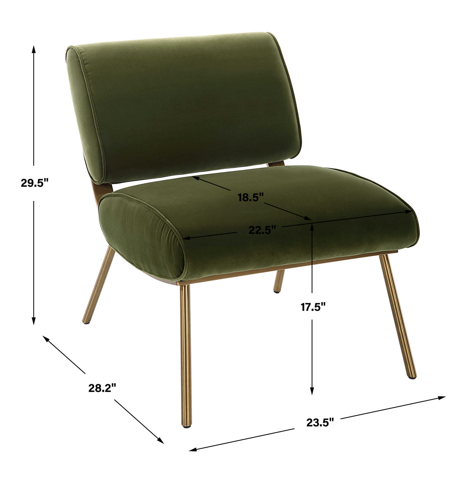 Chair dimensions. 