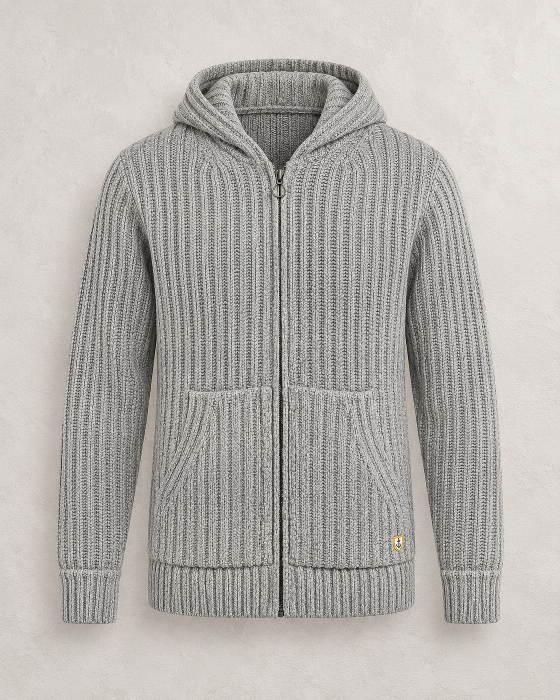 Gilet Wool Zip-Up Hoodie