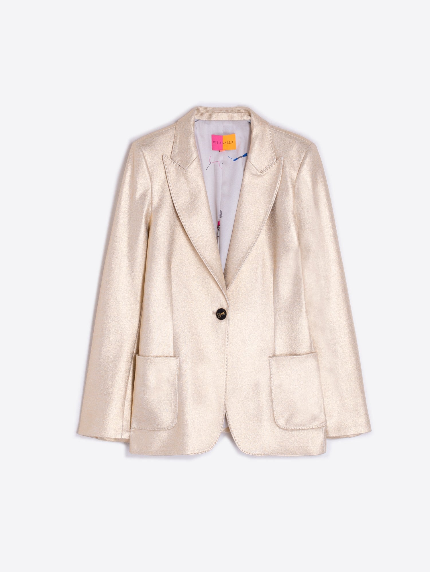 Metallic Shimmer Blazer