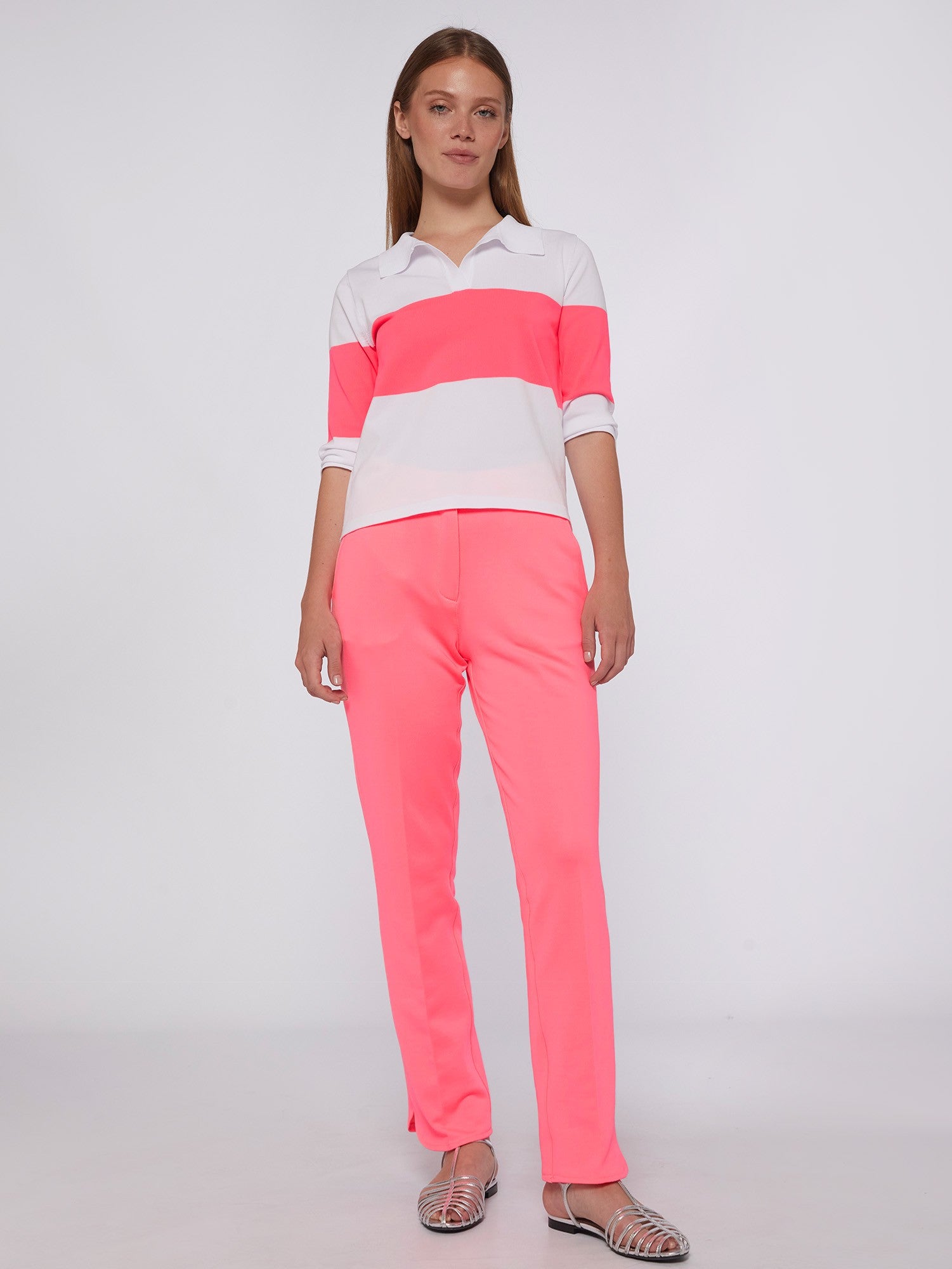 Ornella Neon Pink Pants by Vilagallo