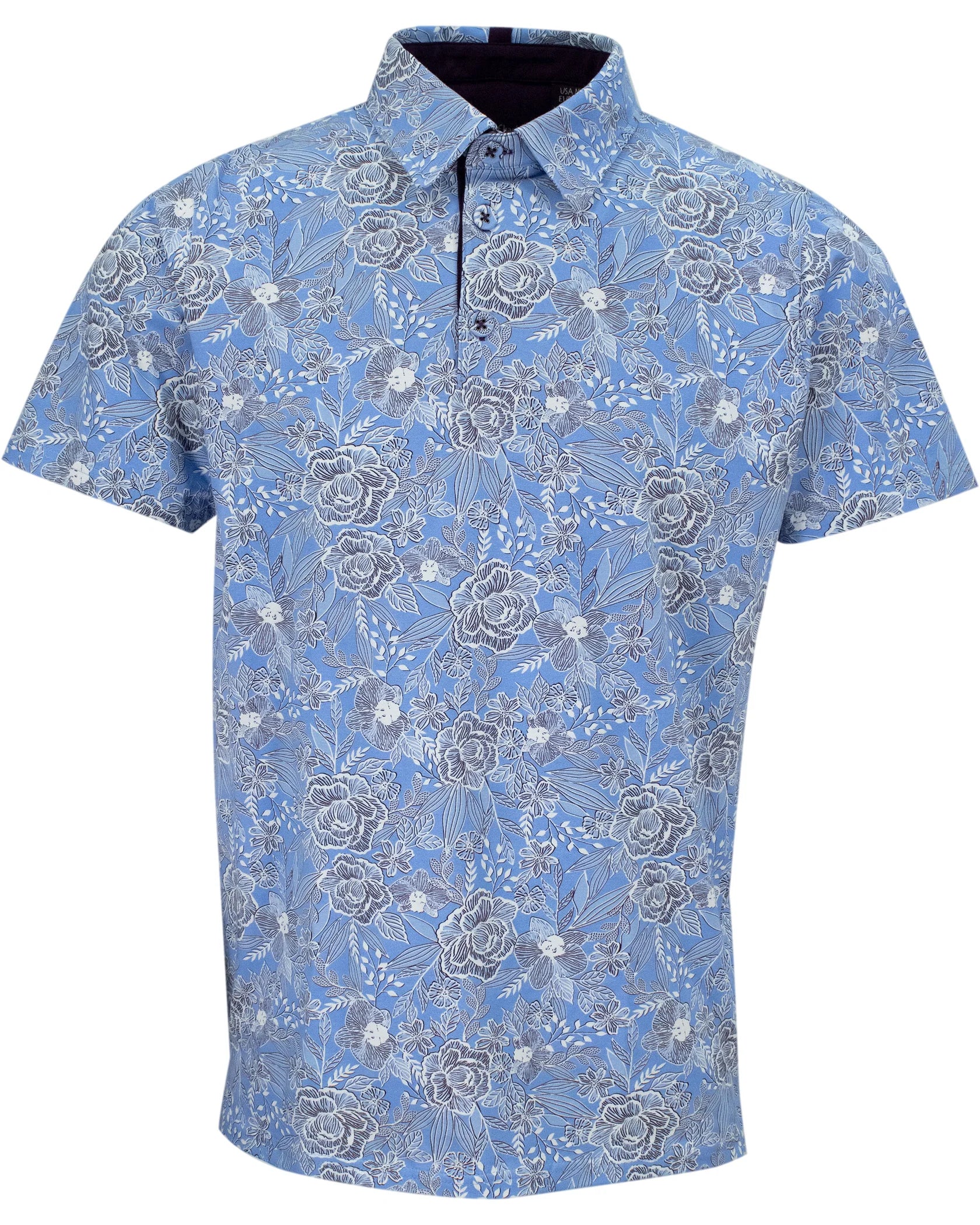 Pietro Handcut Floral Polo Shirt