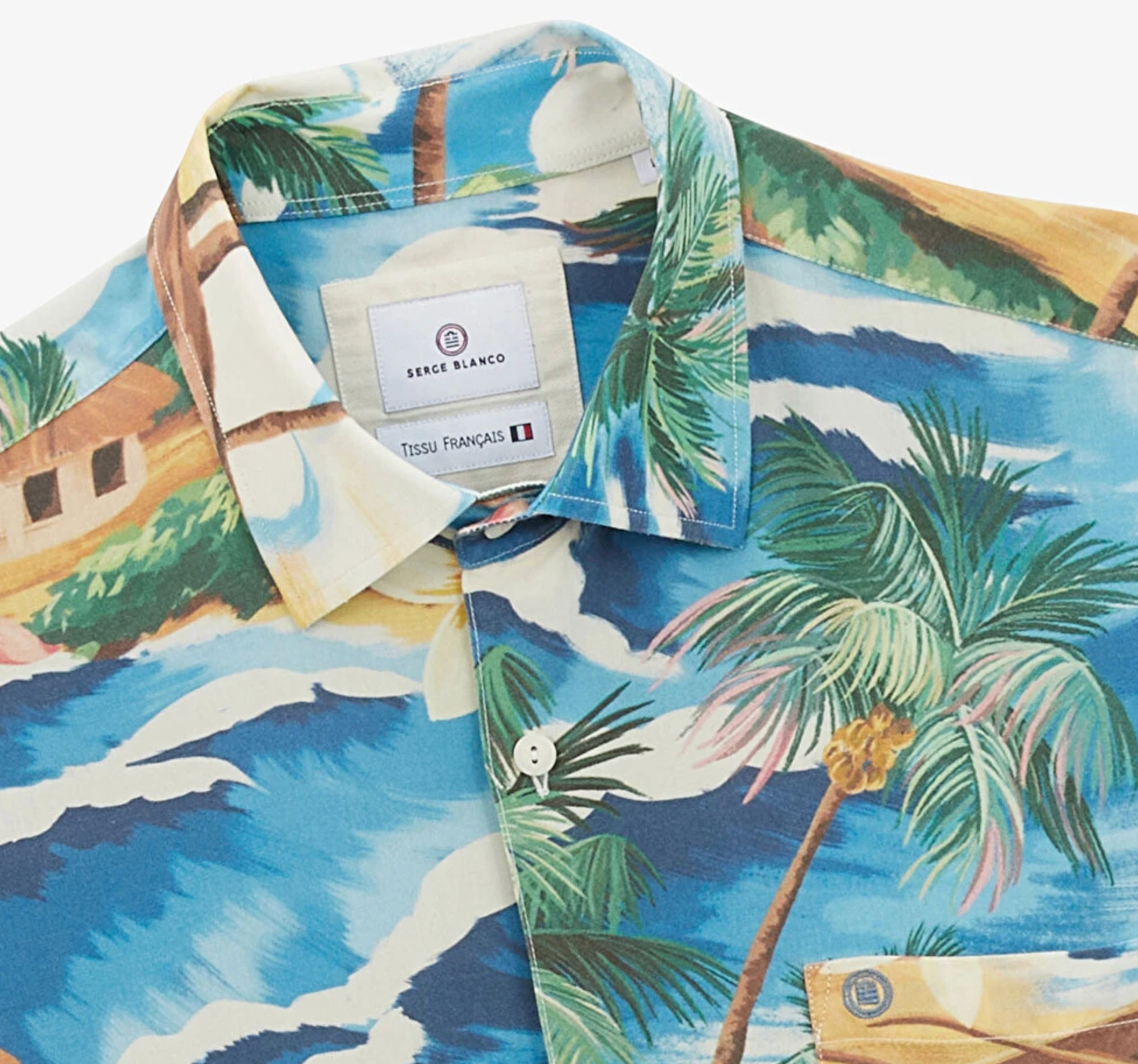 Hawaï print short-sleeved shirt