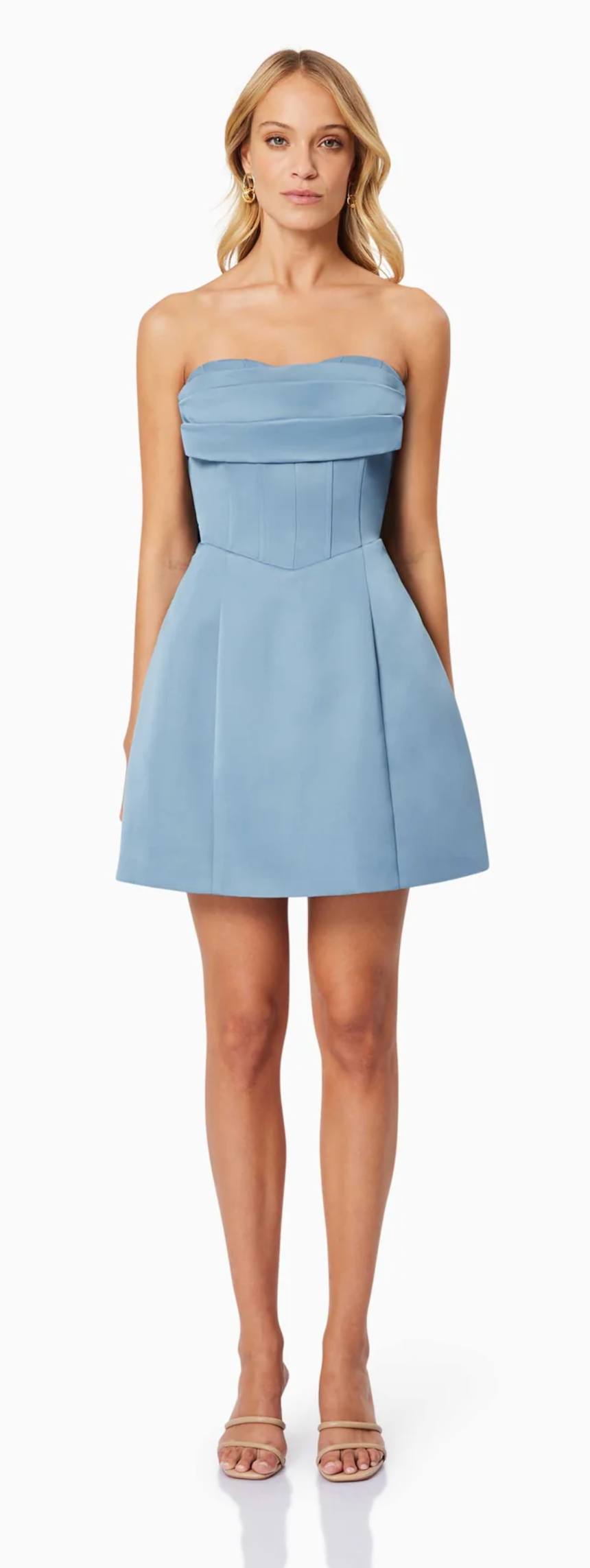 Coralie Cocktail Mini Dress in Blue