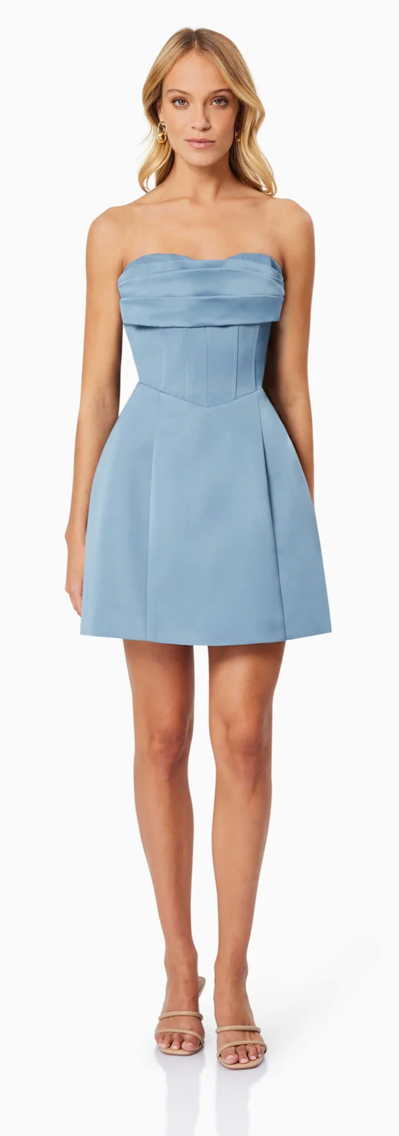 Coralie Cocktail Mini Dress in Blue