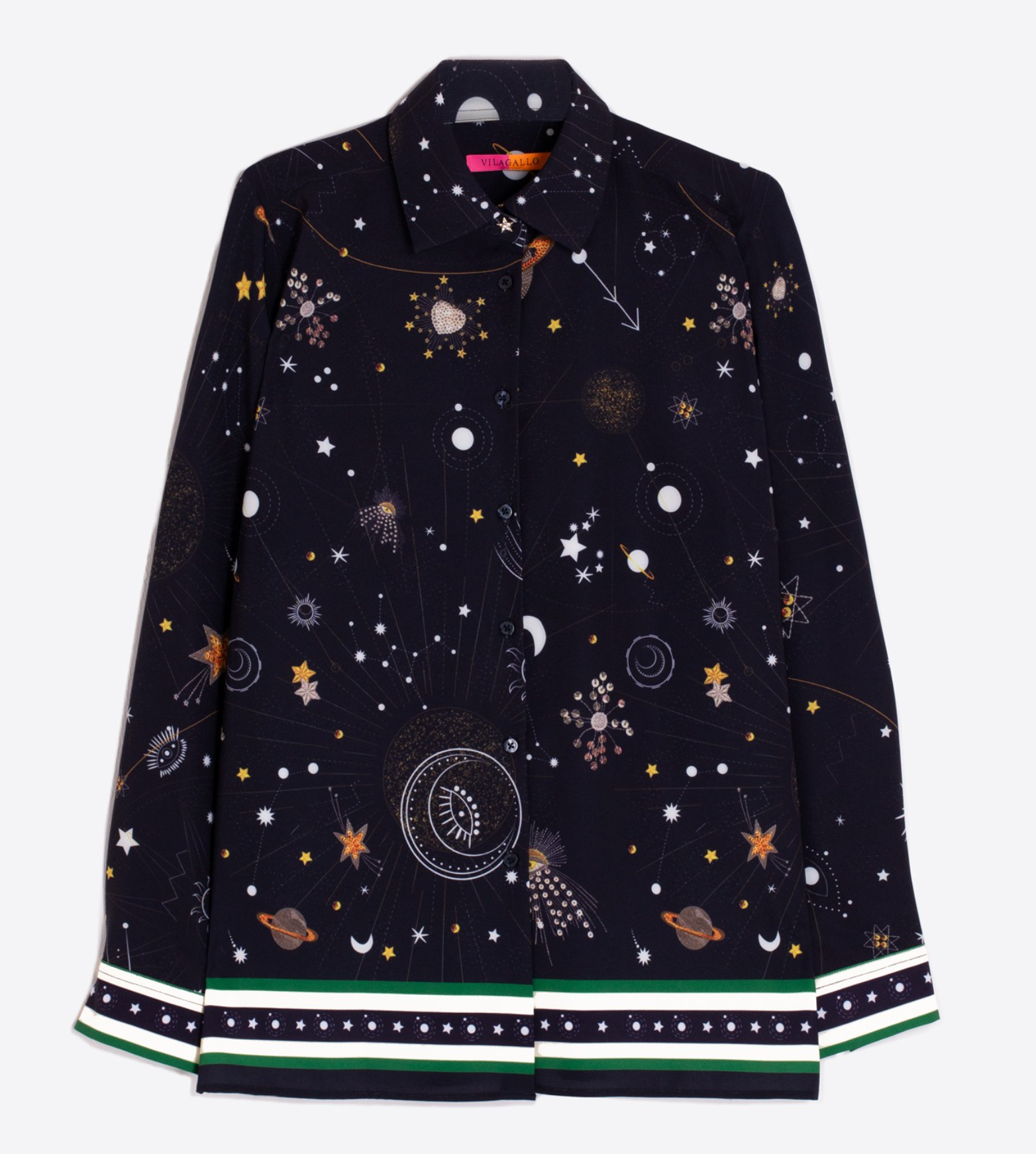 Cosmic Print Stretch Shirt