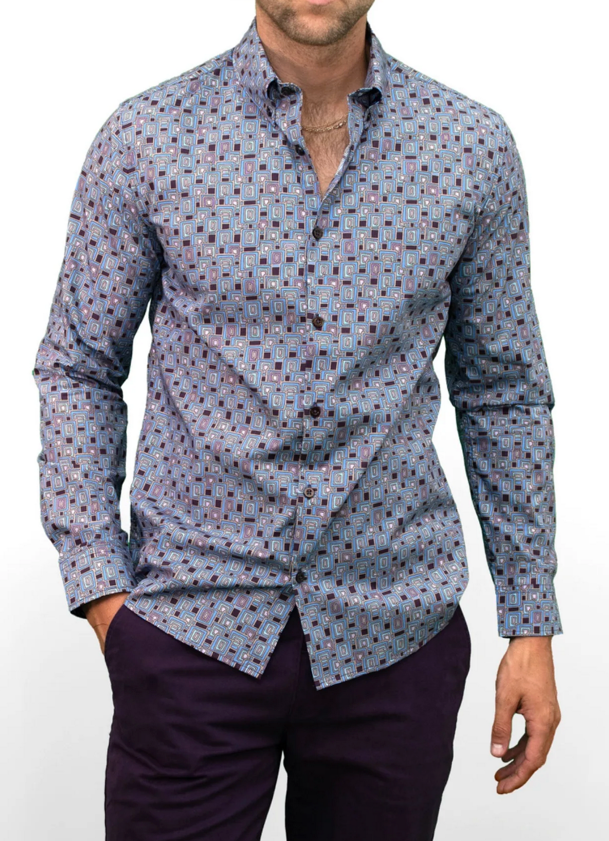 Mitchell Carved Squares Shirt