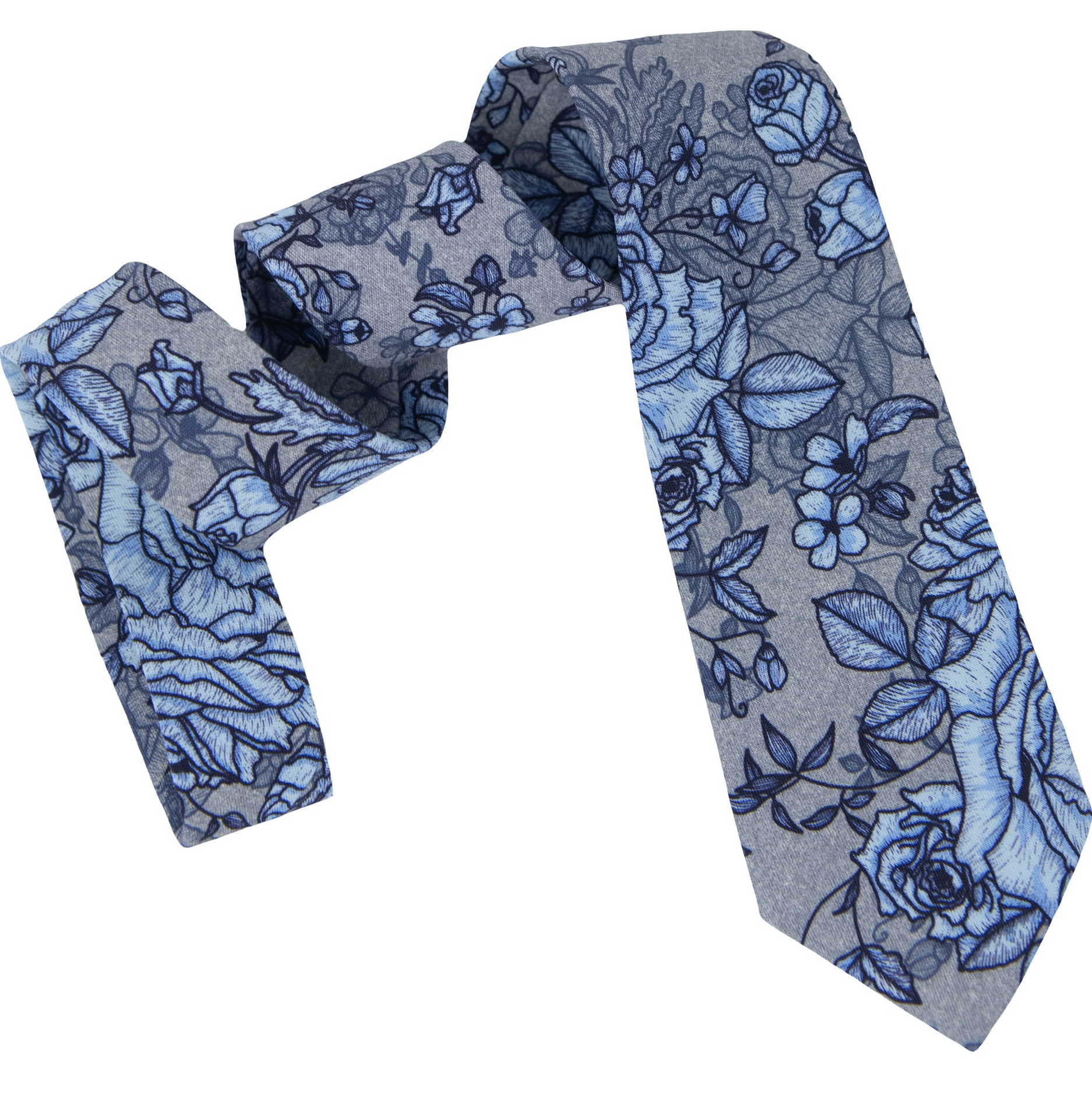 TADDEO ROMA FLORAL MERINO TIE - FLANNEL