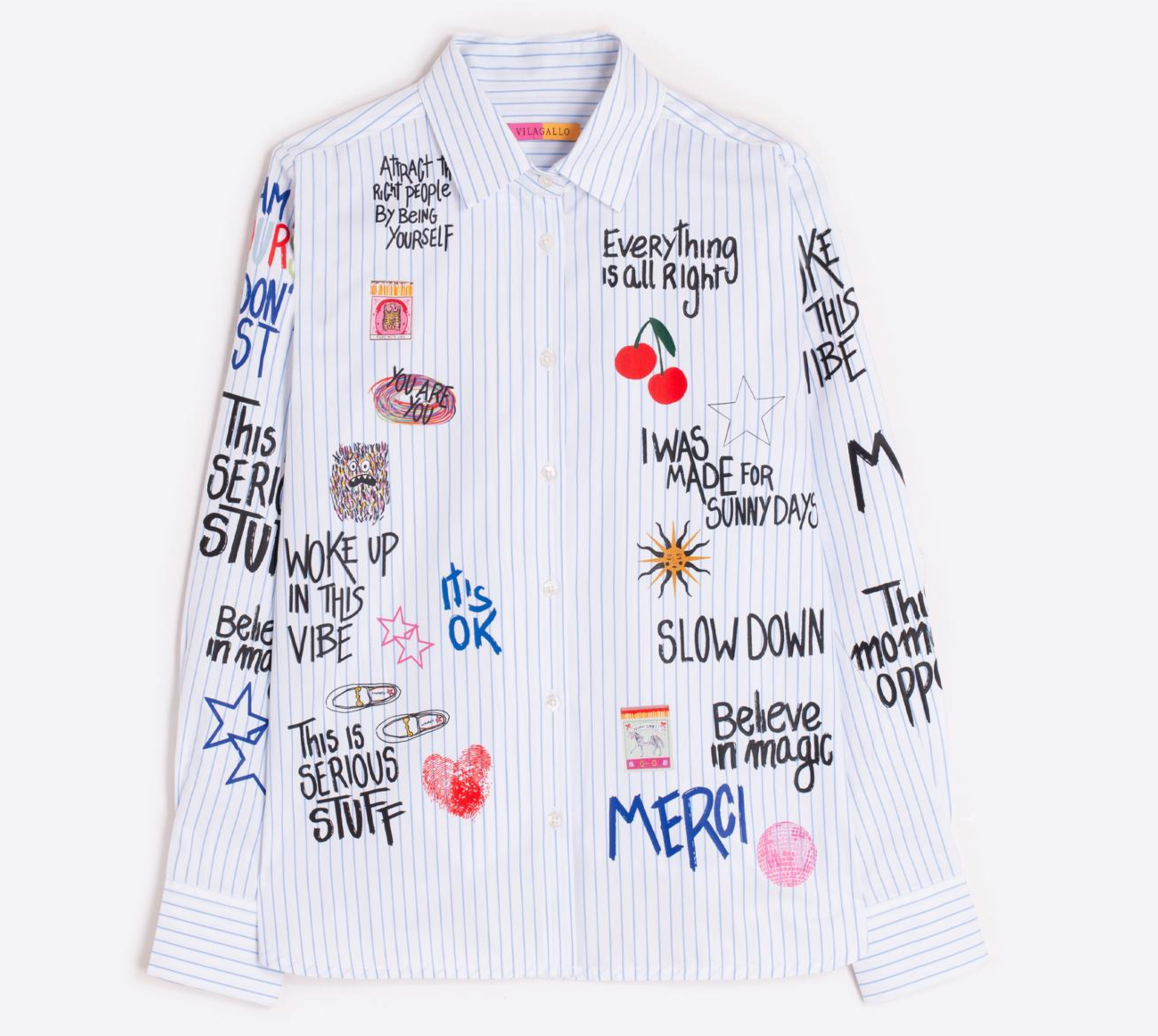 CAMISA ISA GRAFFITI BLANCO