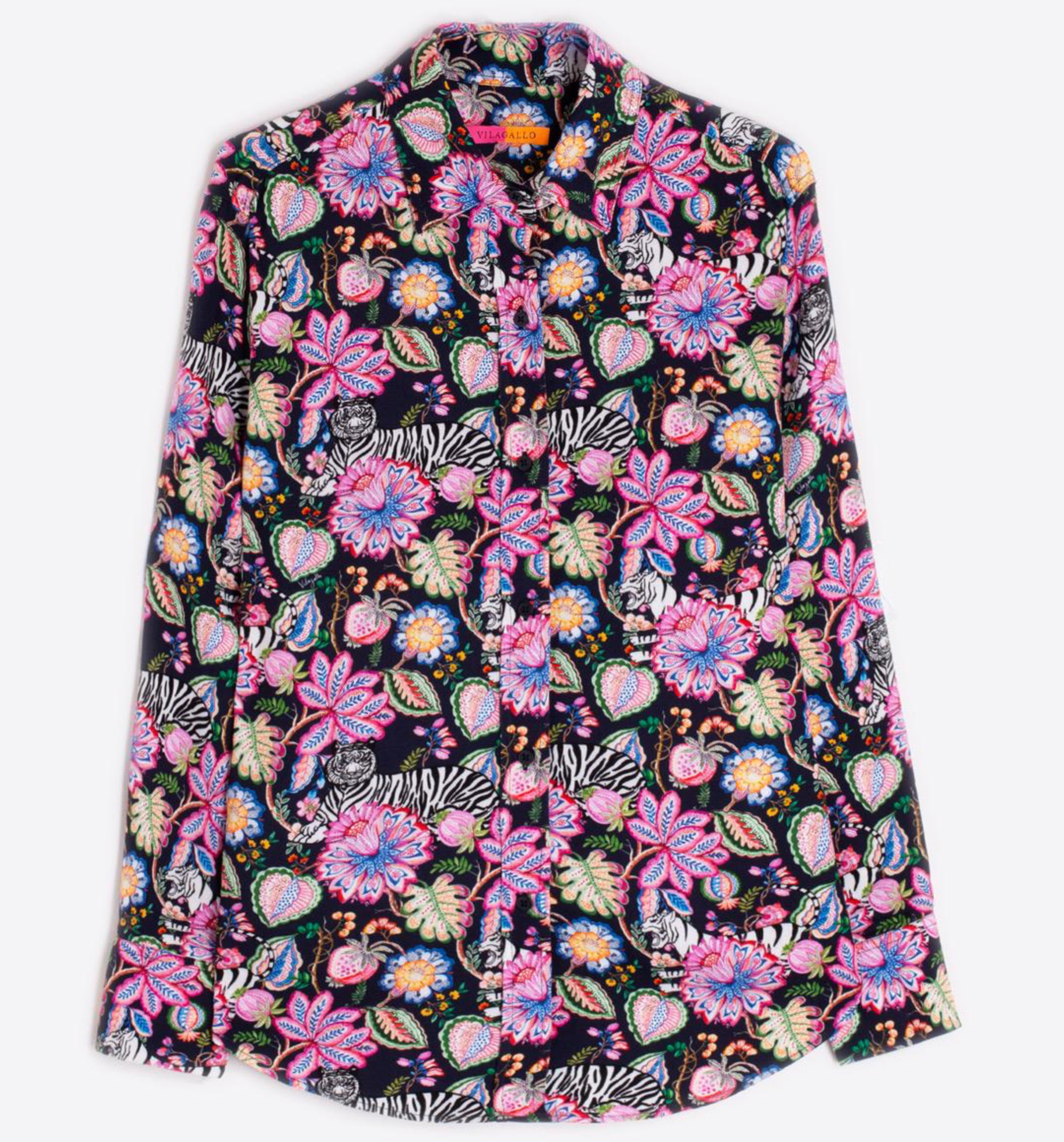 CAMISA TIGRES Y FLORES DONIA