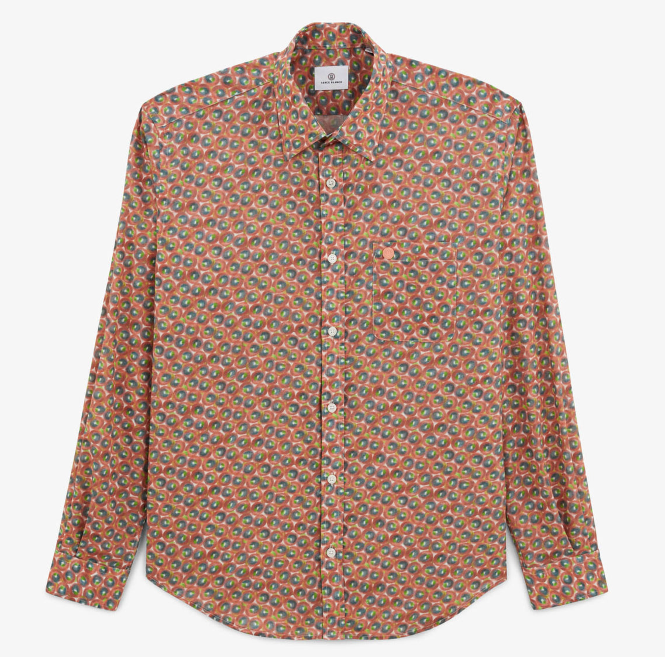 Charles coral printed shirt