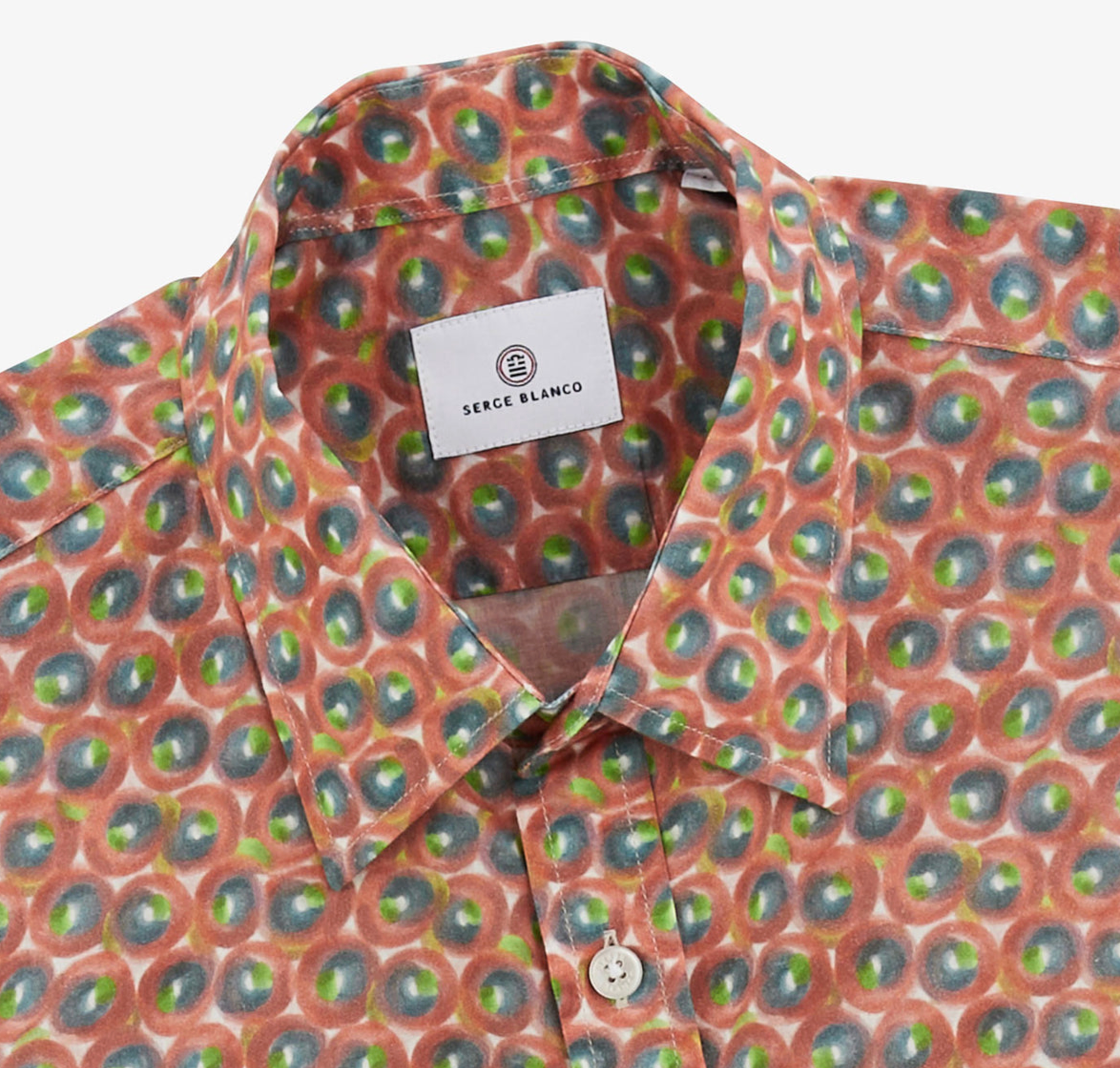 Charles coral printed shirt