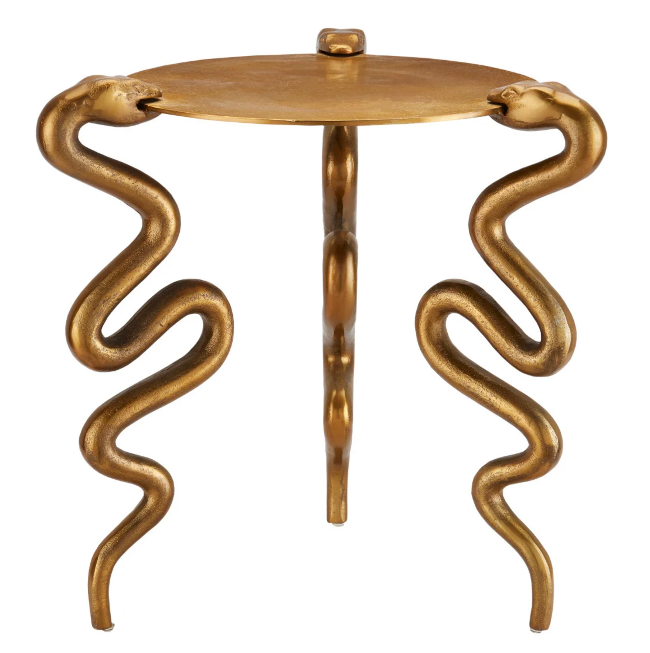 Serpent Brass Accent Table