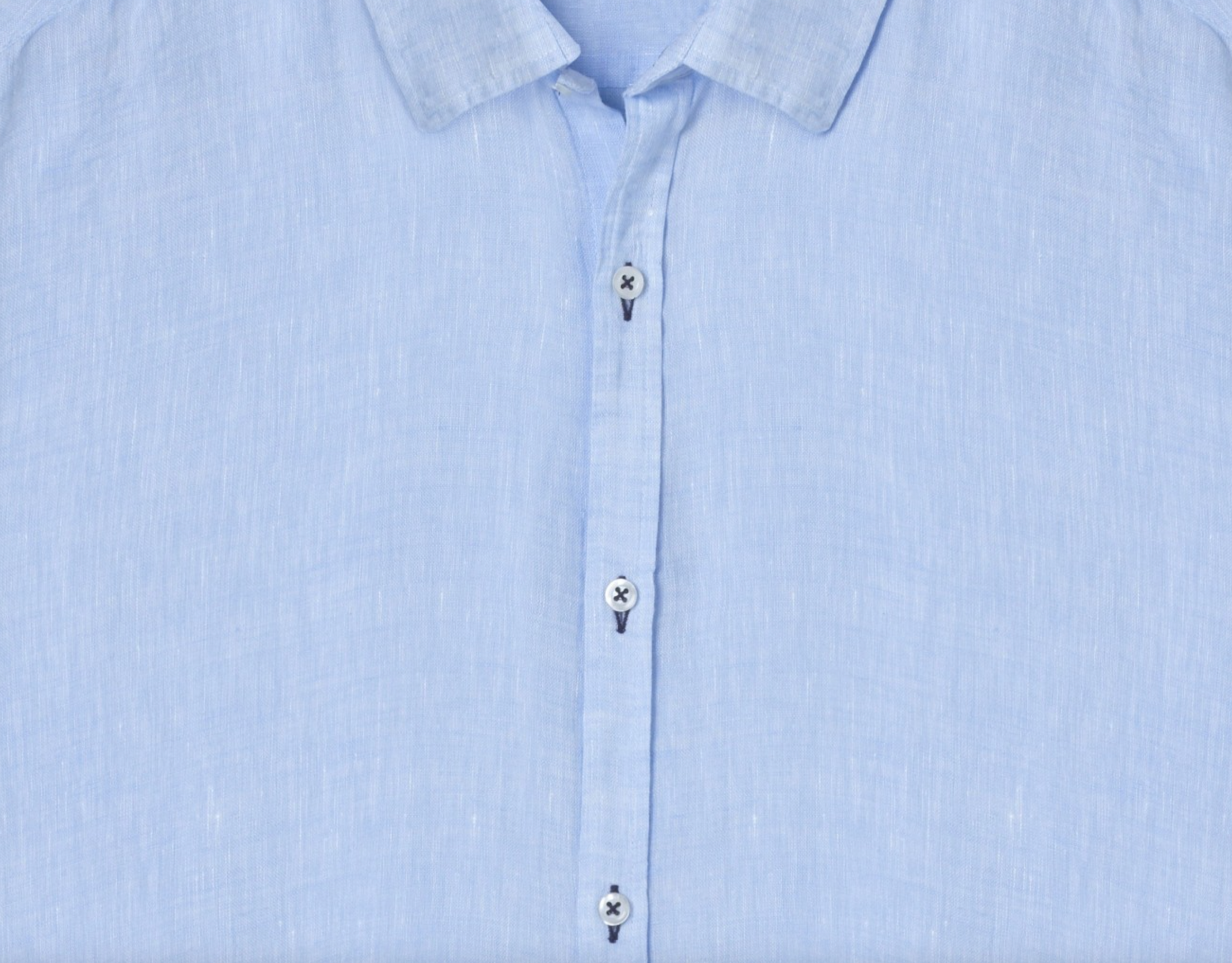 JONAS - Plain linen shirt Ciel blue