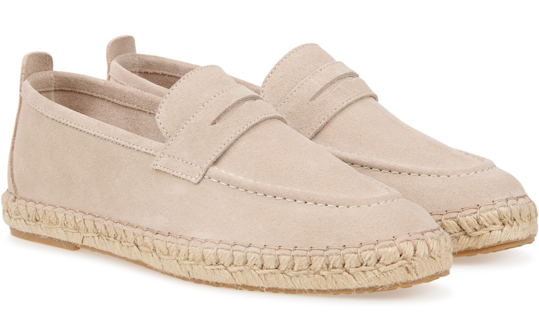 IBIZA - Beige suede calfskin espadrilles