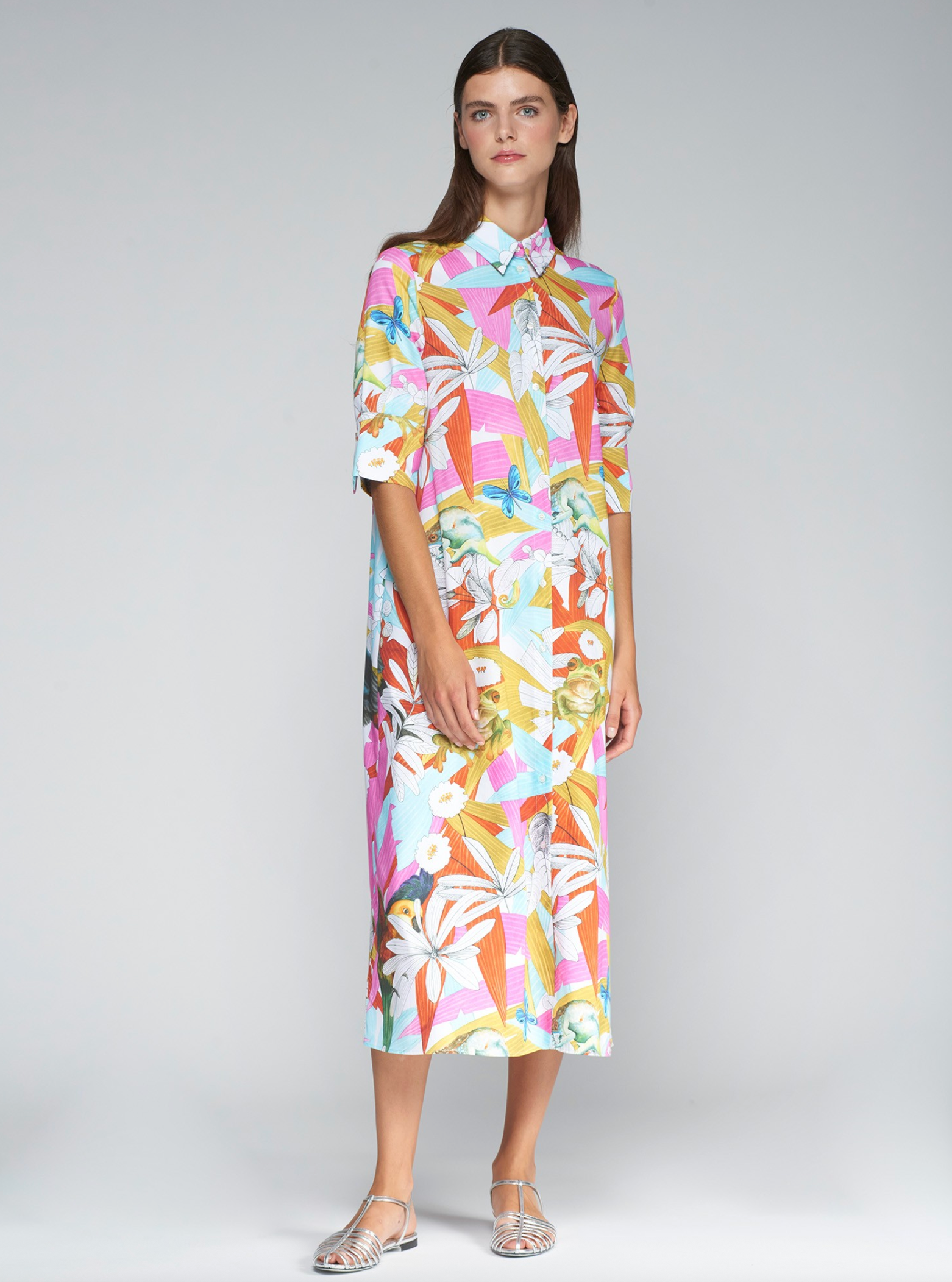DRESS IZZY ACUARELA JUNGLA PRINT