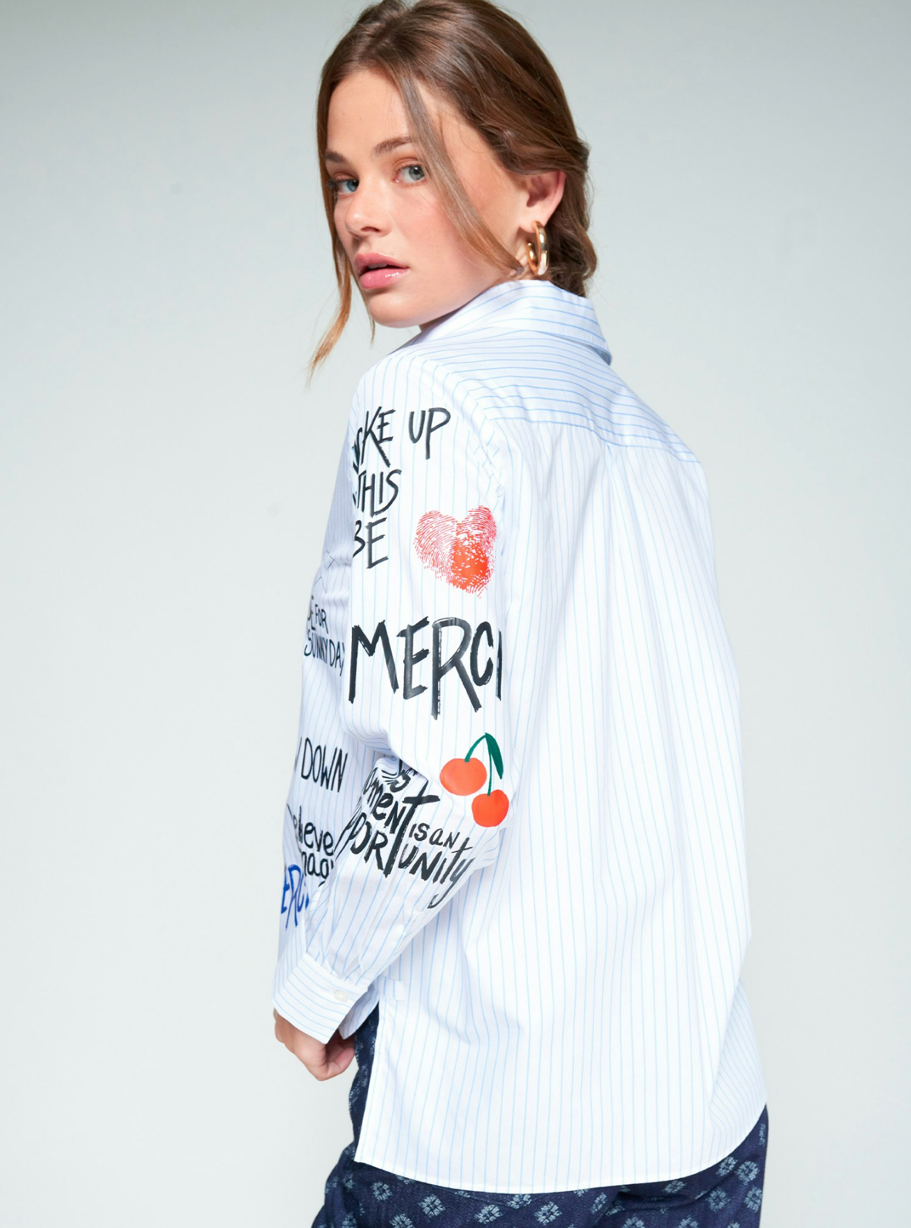 CAMISA ISA GRAFFITI BLANCO