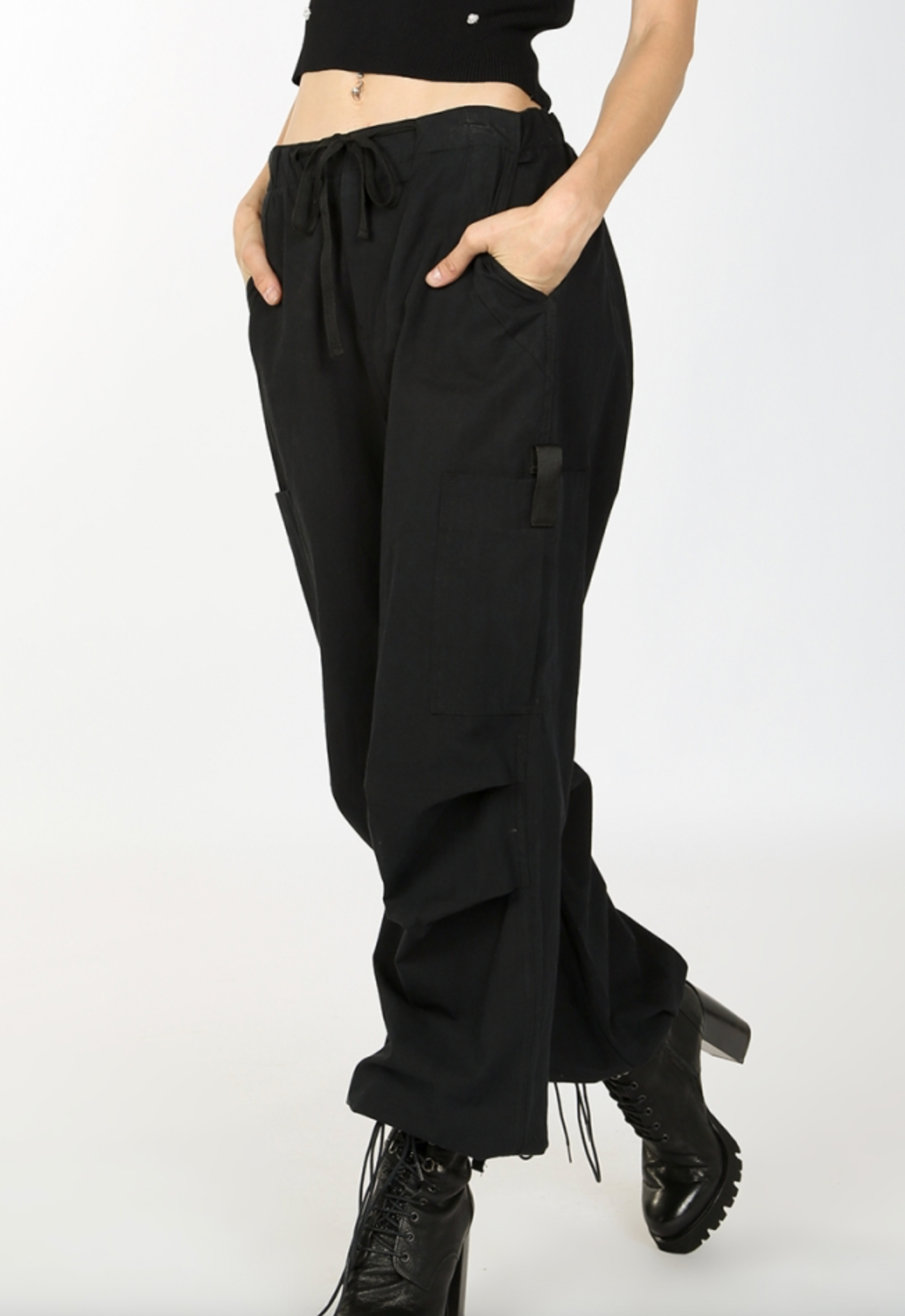 High Waisted Baggy Cargo Pants MC7052