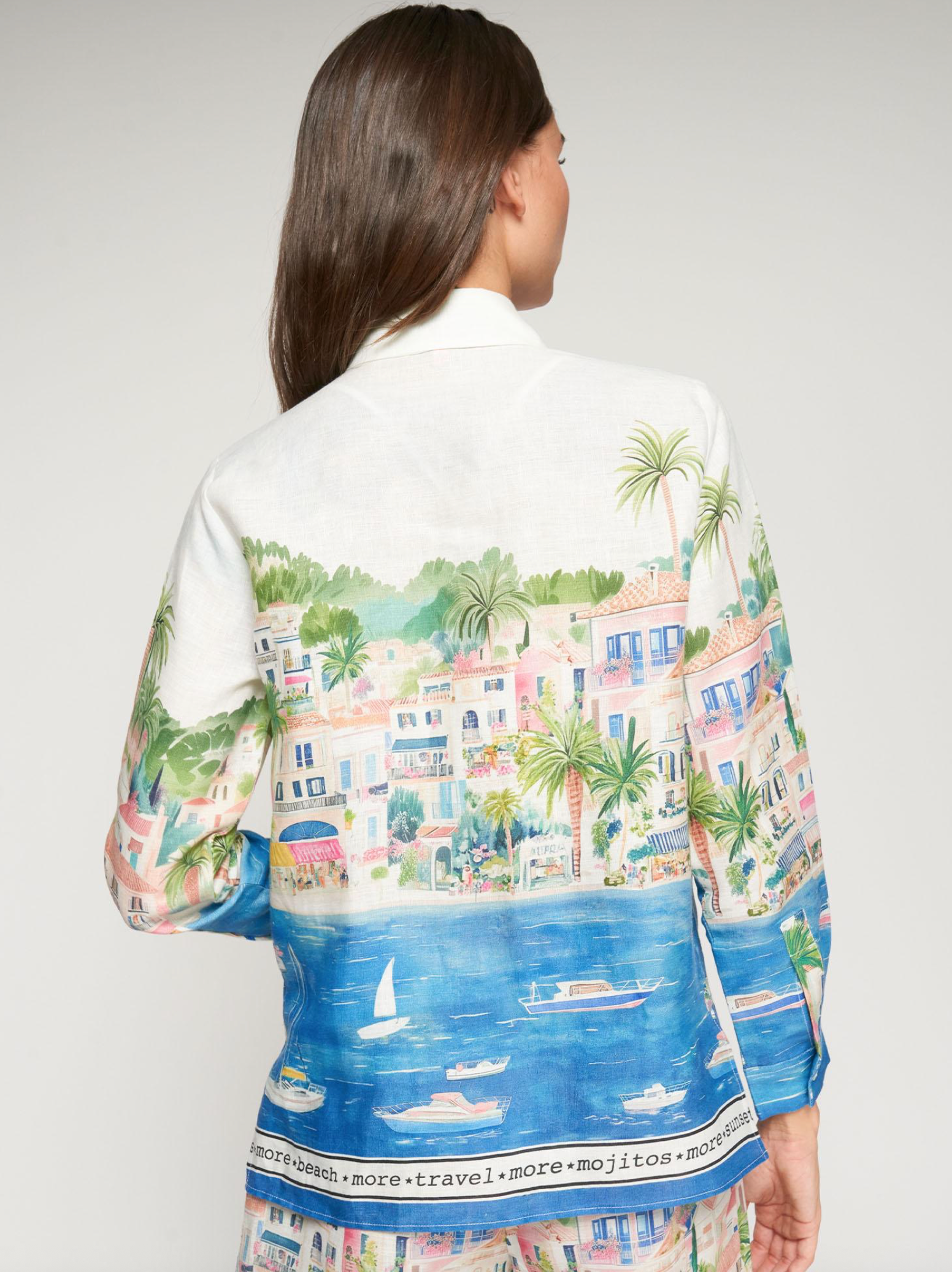 Water Beach Front Button Up