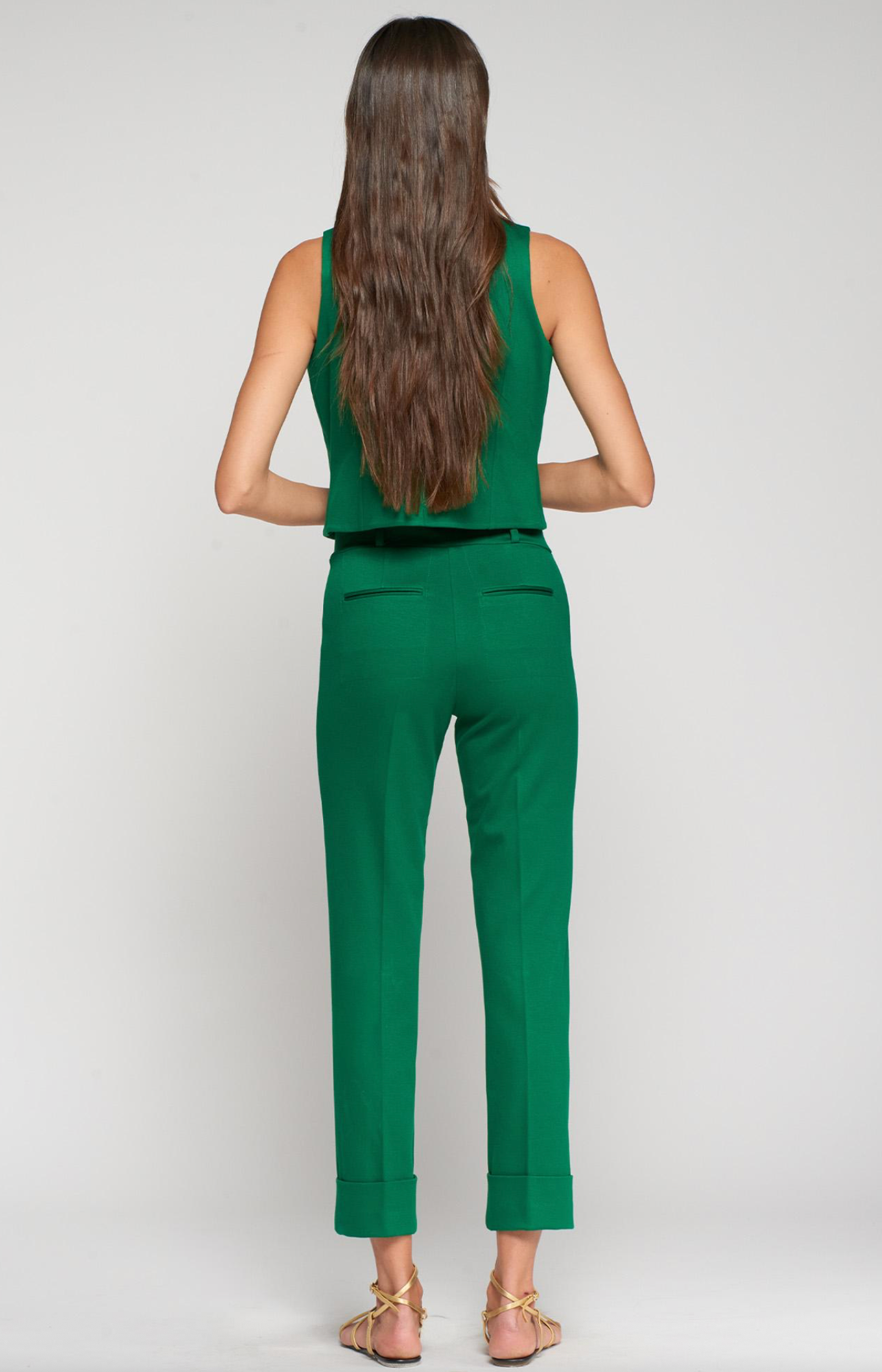 Trousers Punto Crep Verde