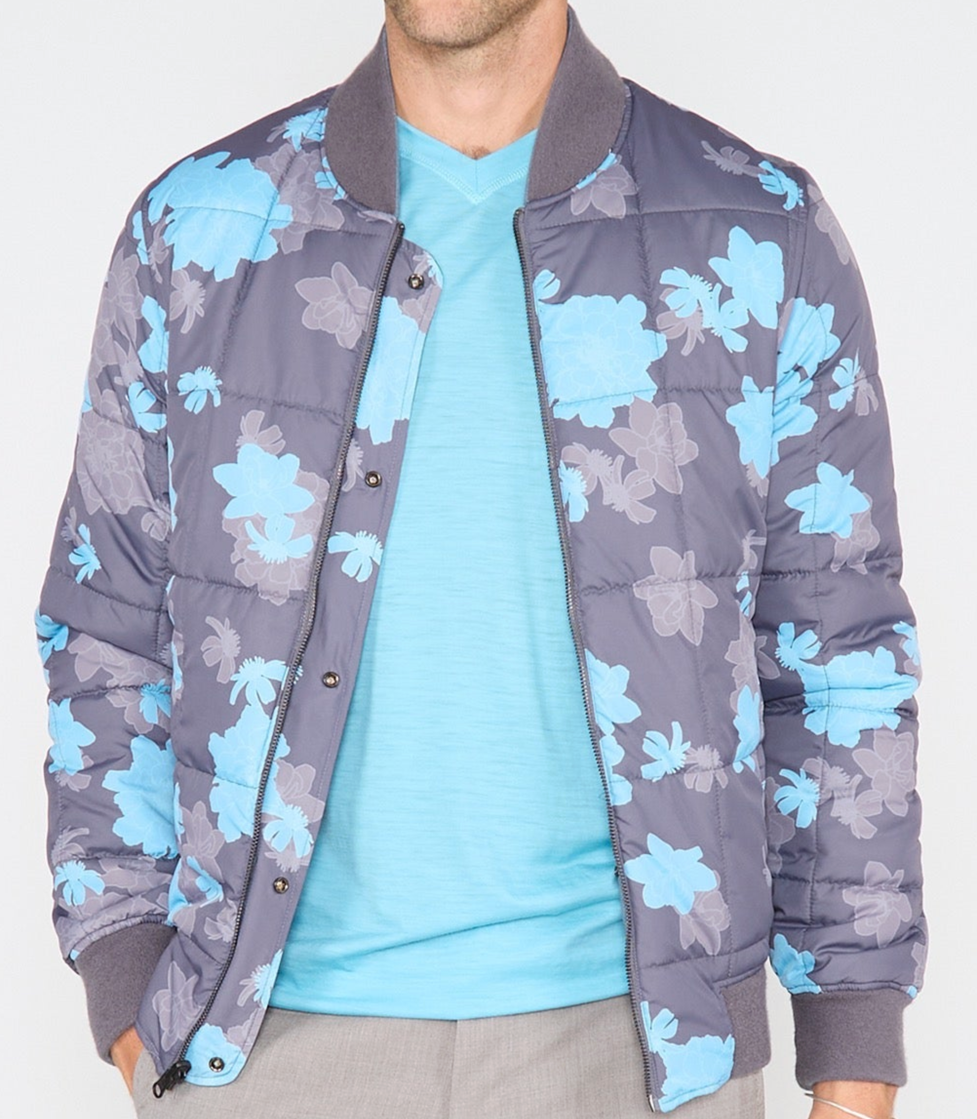 JENKIN REVERSIBLE BLOUSON JACKET - SLATE