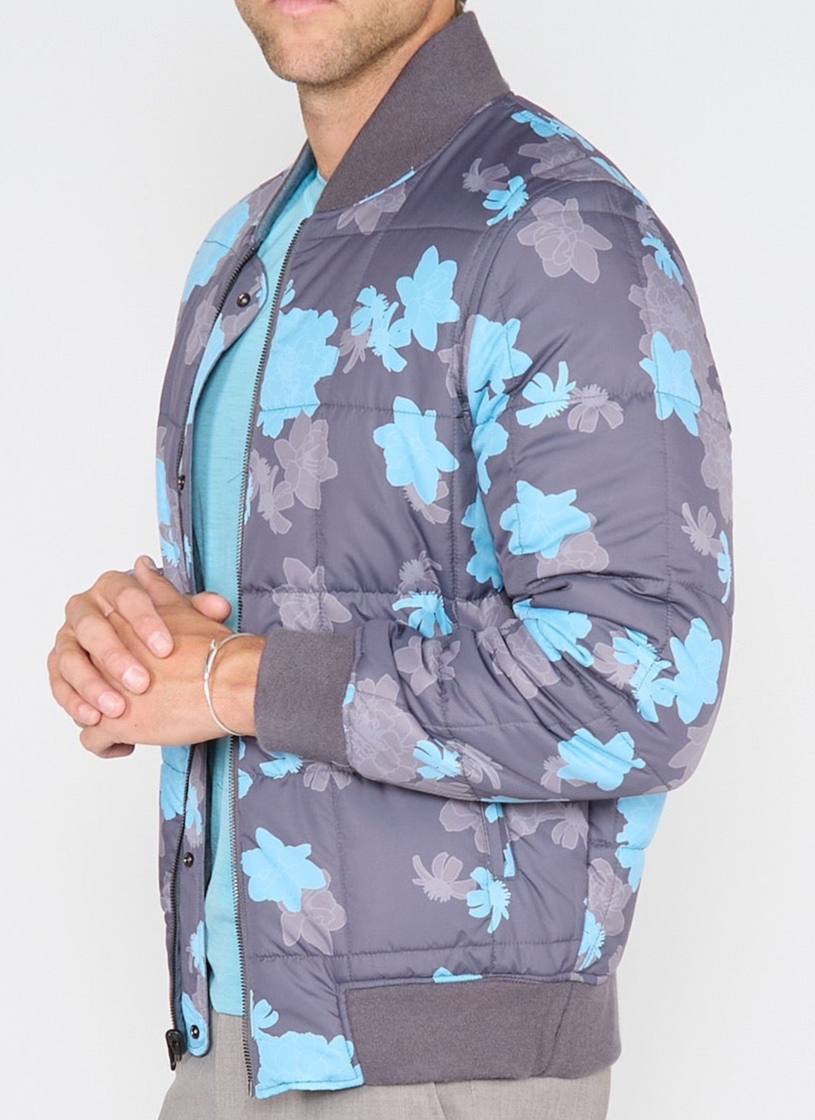 JENKIN REVERSIBLE BLOUSON JACKET - SLATE