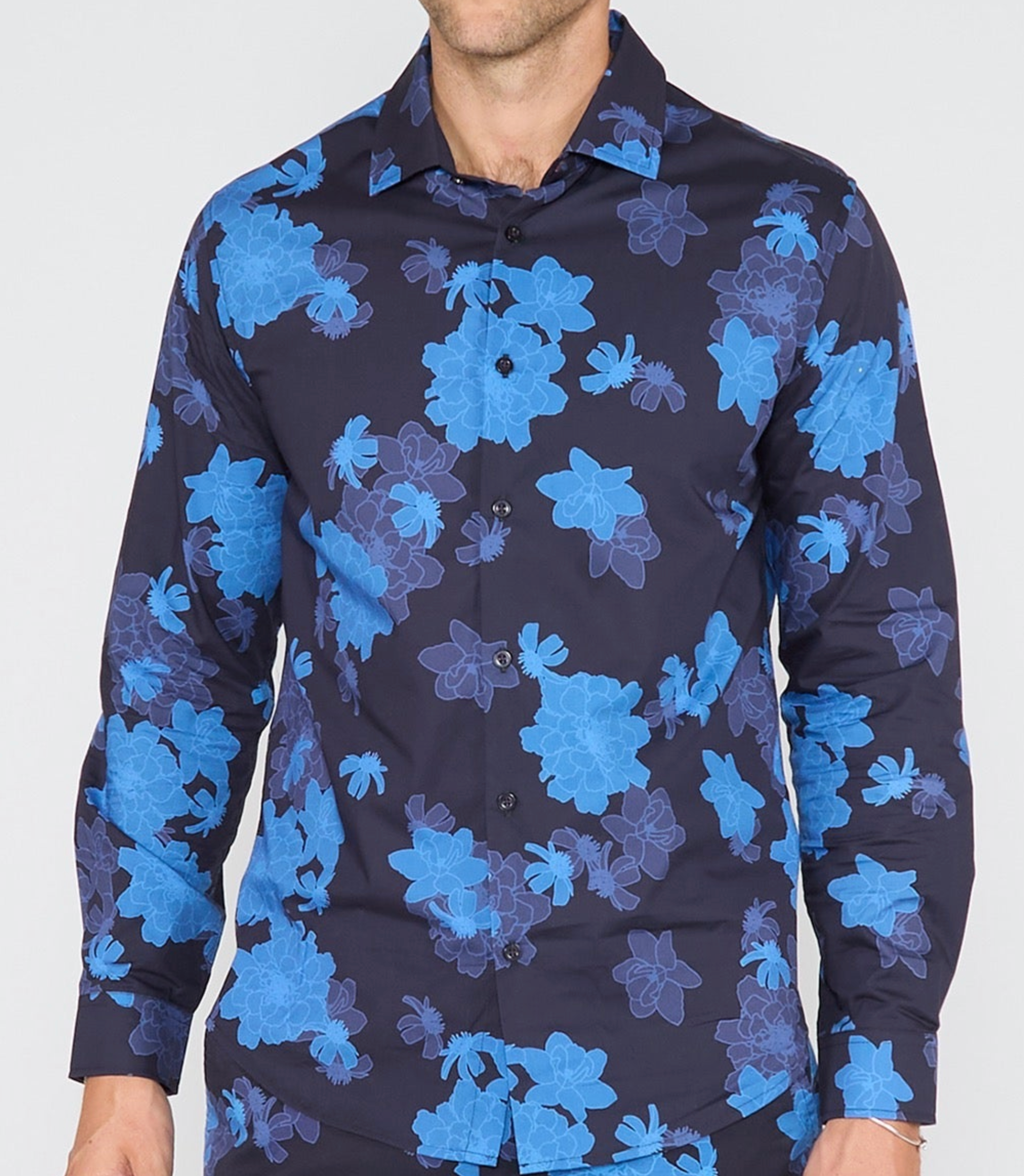 NORMAN SOFTBLOOM SHIRT - NAVY