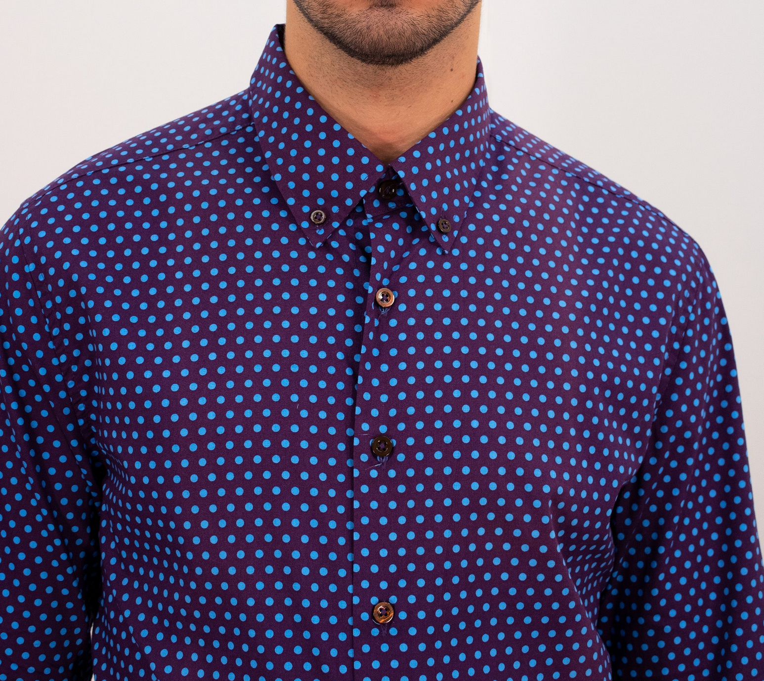 MITCHELL POLKADOT SHIRT - PURPLE