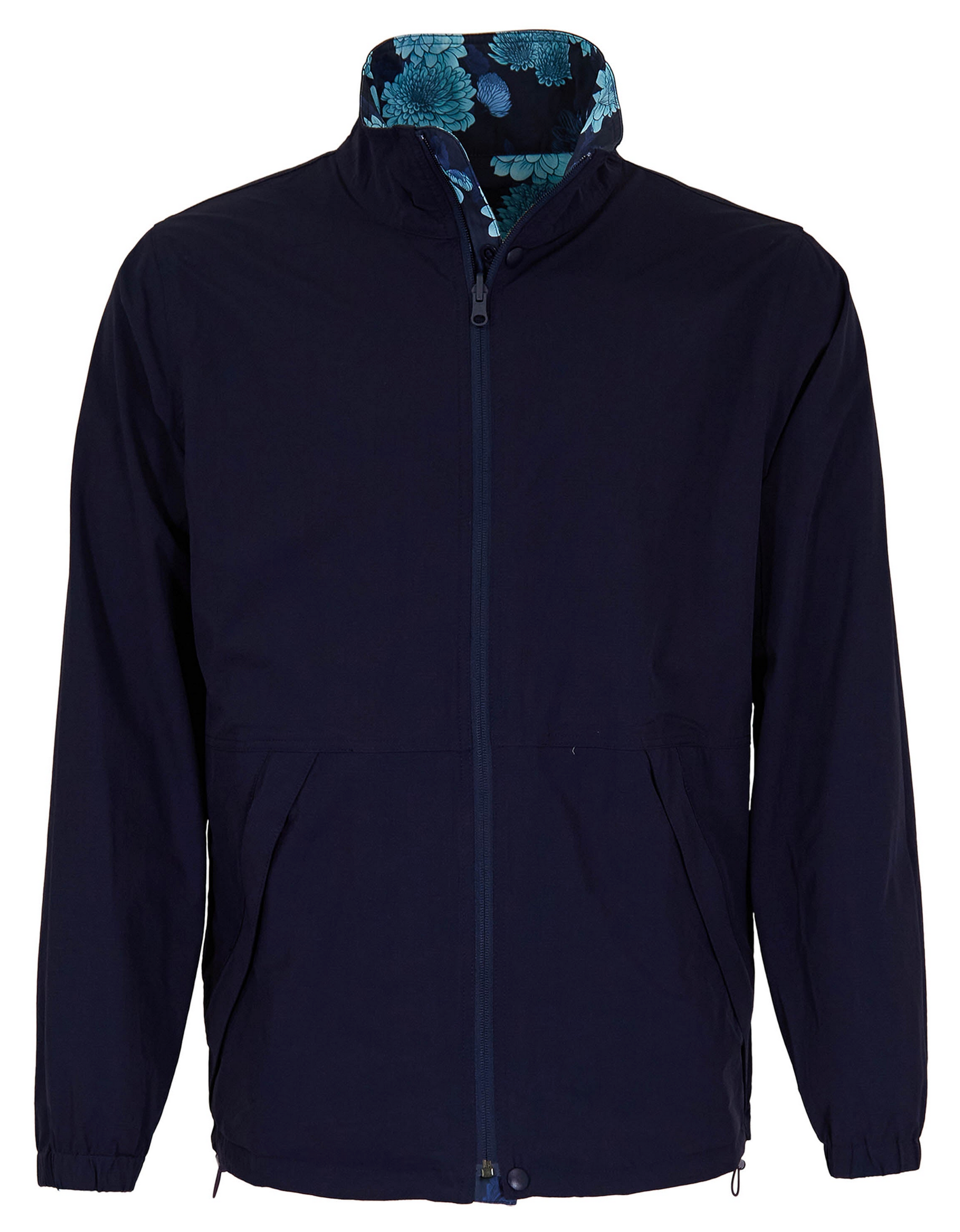 PASCALI SERIOUS FLORAL REVERSIBLE PERFORMANCE JACKET - NAVY