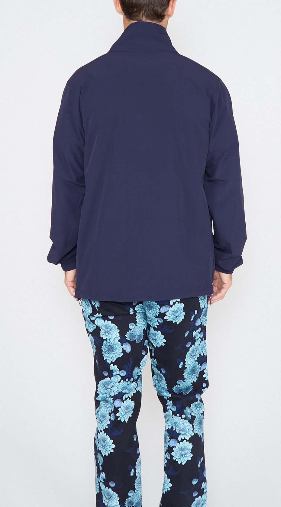 PASCALI SERIOUS FLORAL REVERSIBLE PERFORMANCE JACKET - NAVY