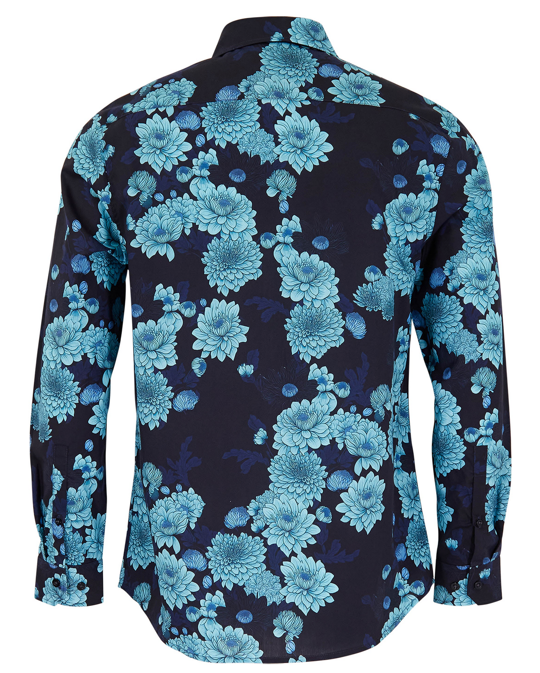 NIGEL SERIOUS FLORAL SHIRT - NAVY