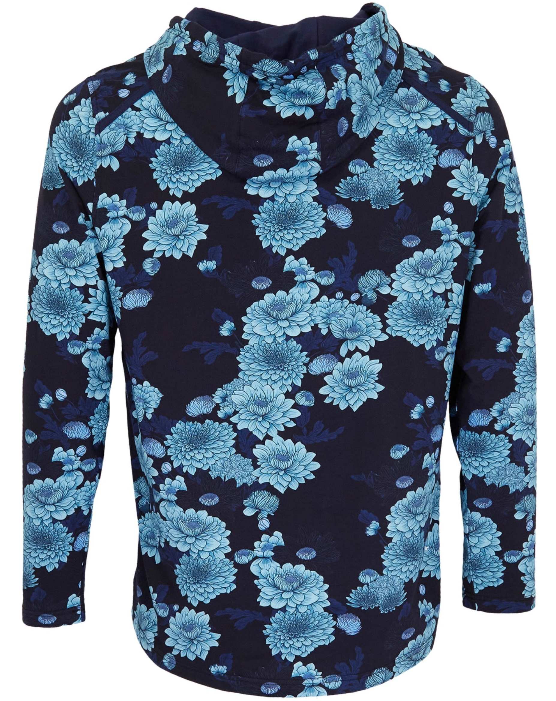 HORATIO SERIOUS FLORAL HOODIE - NAVY