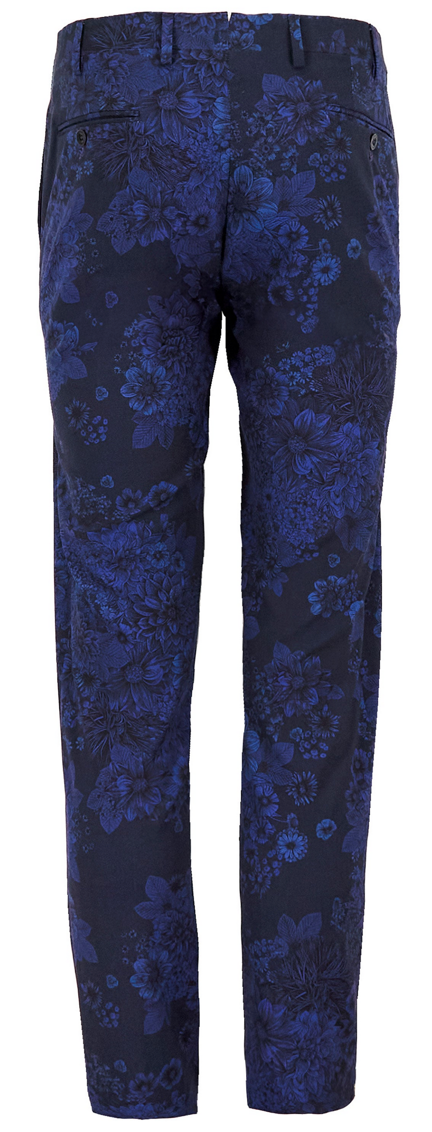 PAXTON MARCO FLORAL TAILORED WOOL PANT - MIDNIGHT