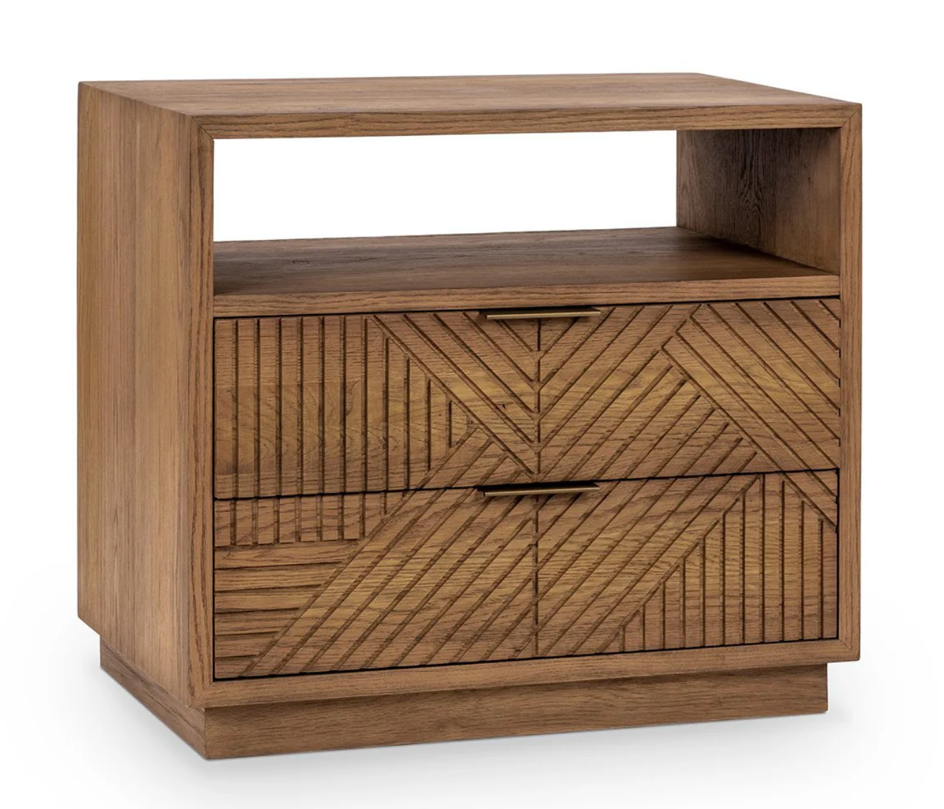 Santa Clara Solid Wood 2Dwr Nightstand - Caramel Brown