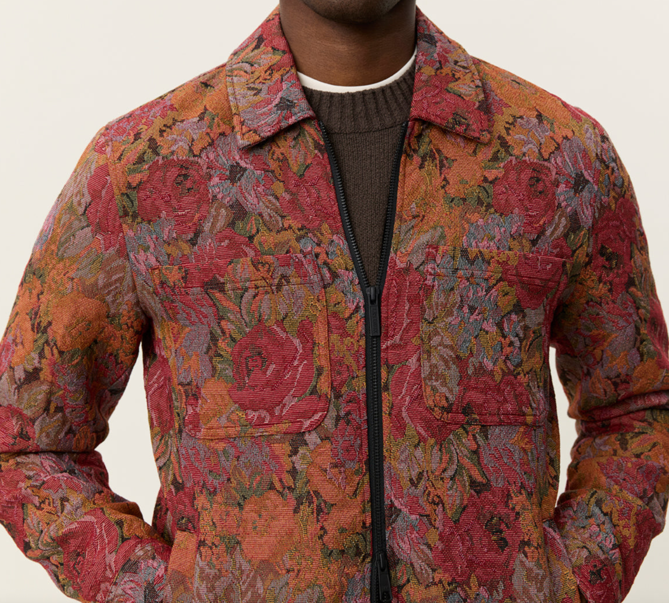 Marseille Jacquard Zipper Jacket
