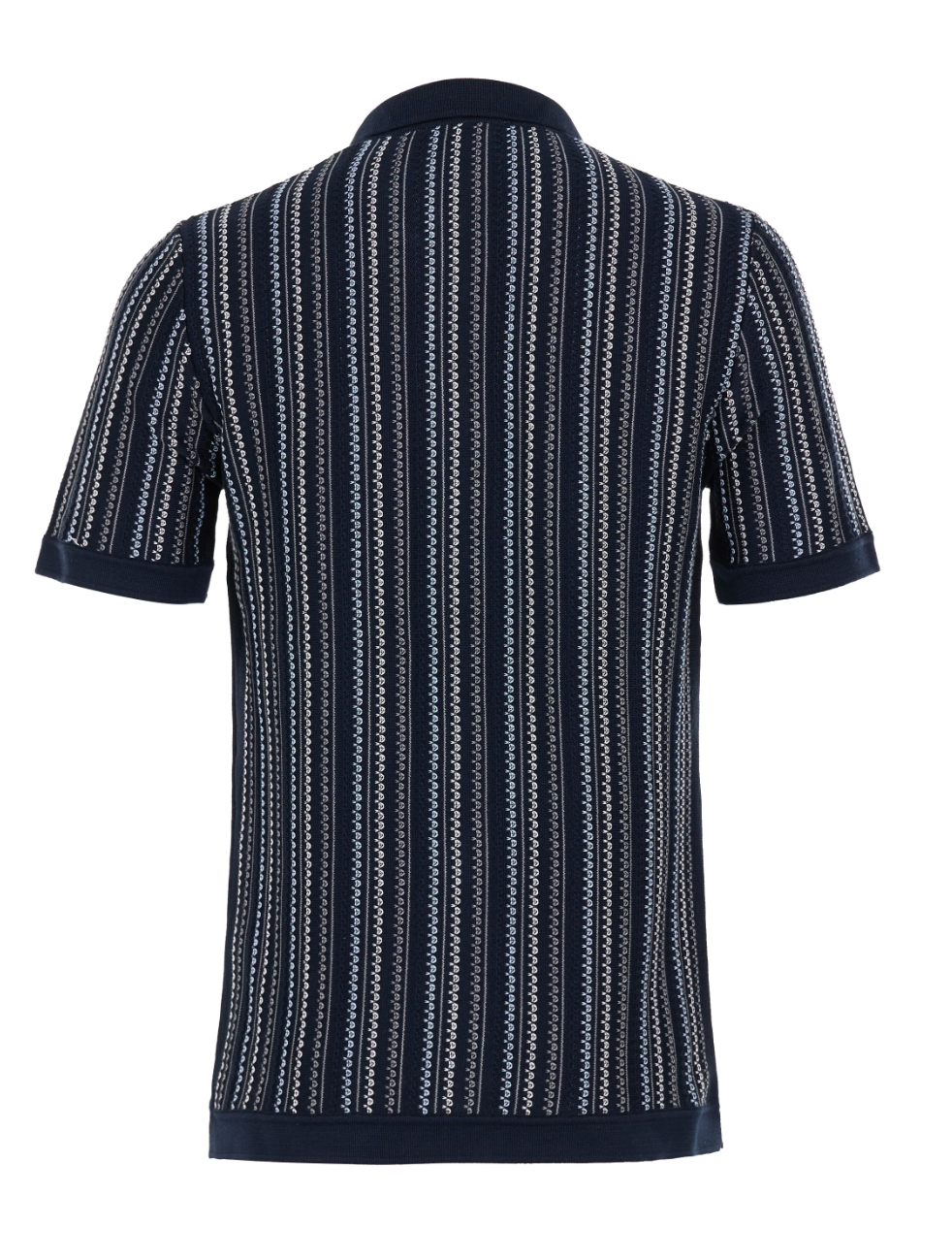 Navy Giuseppe Knit Full Button Shirt