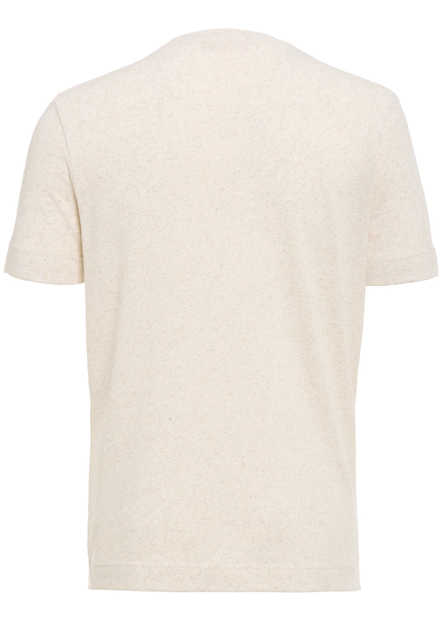 Melange Sand Popcorn Effect Seer Sucker Shirt
