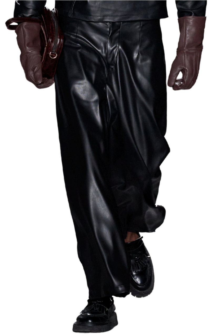 Leather Wide Leg Pants