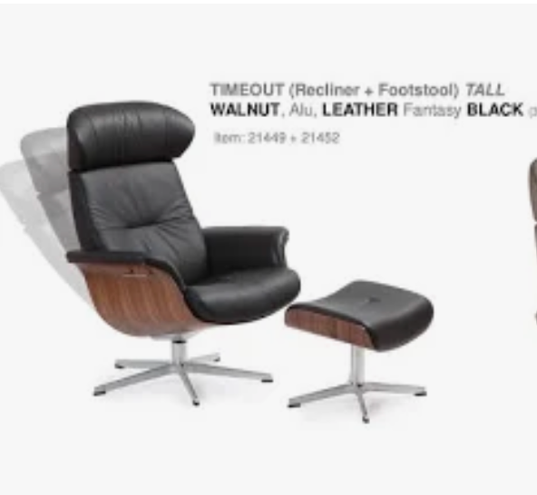 Conform TIMEOUT CHAIR - Quick Ship - XL Fantasy - Item  21149 - Black / Walnut / Alu Foot