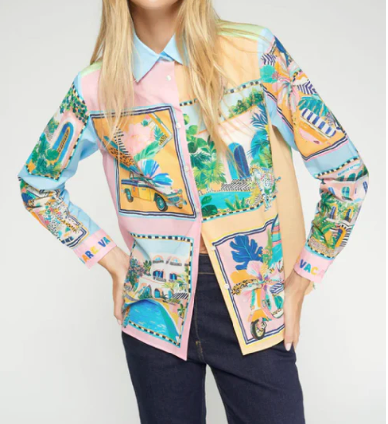 TRAVEL SCENES PRINT SHIRT