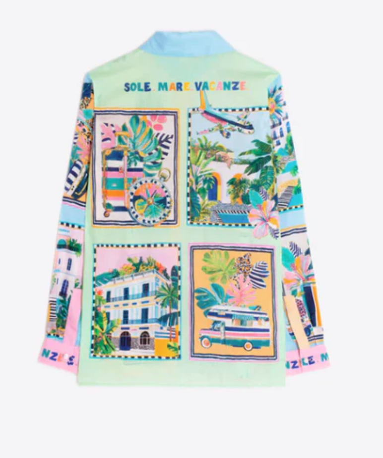 TRAVEL SCENES PRINT SHIRT