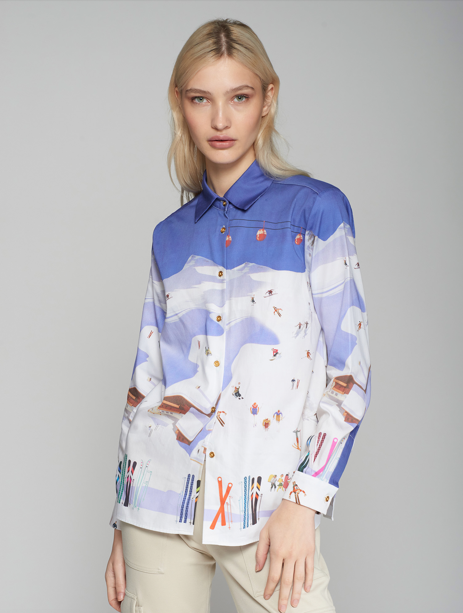 Apre-Ski Resort Woven Shirt Long Sleeve by Vilagallo