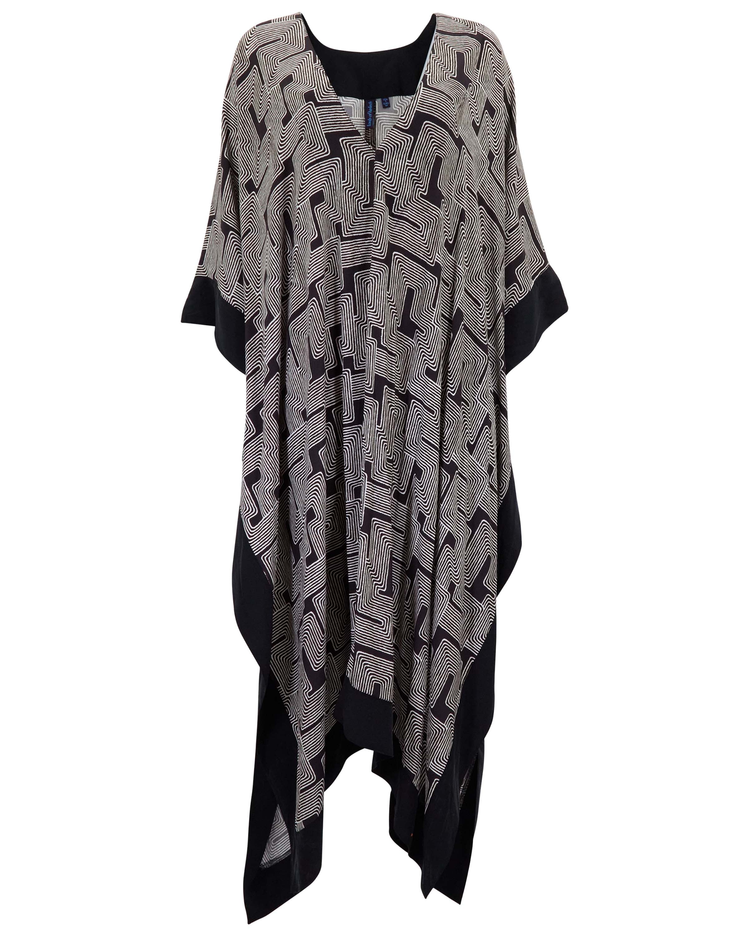 KIERA INTER TWINE BLACK KAFTAN