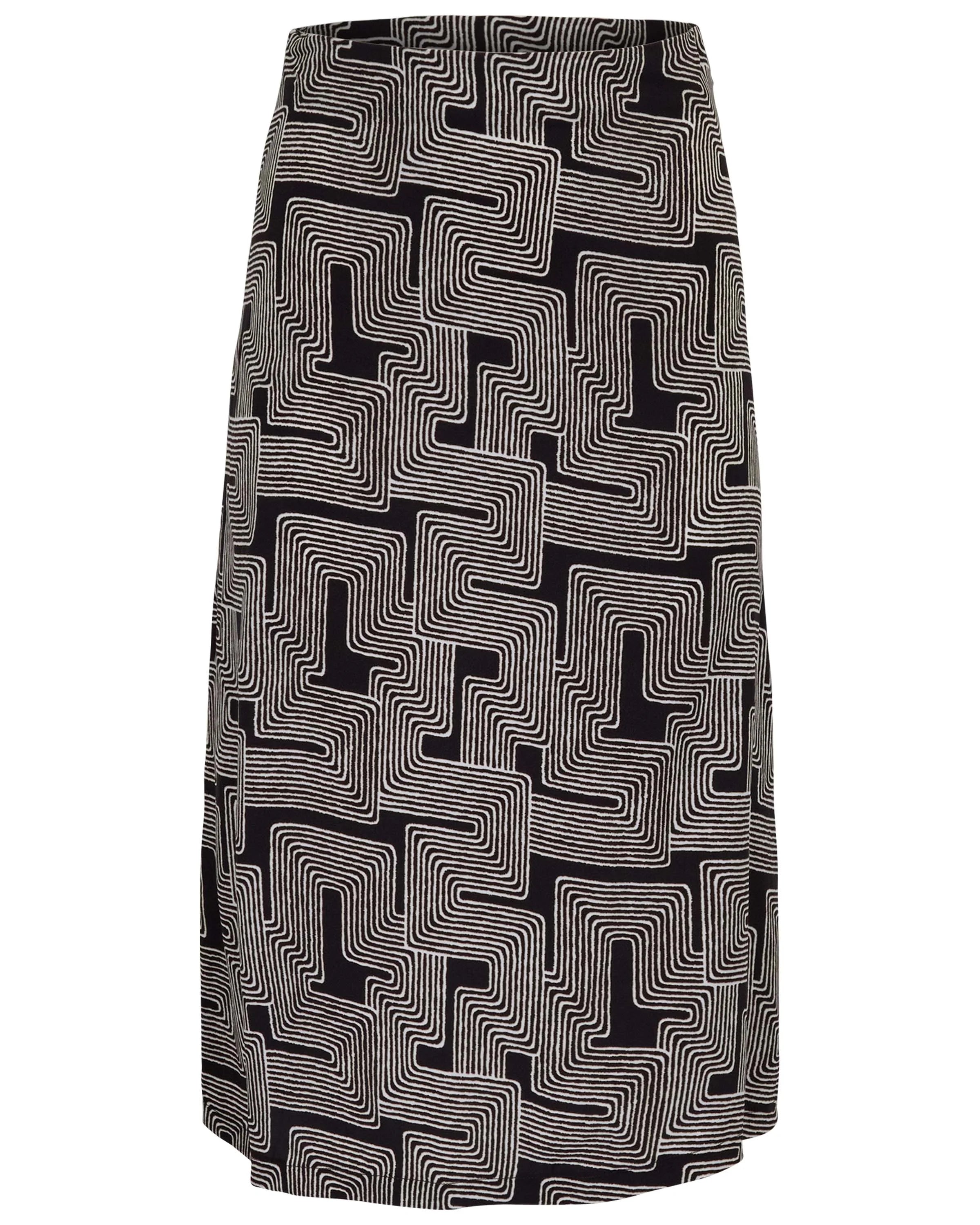 SIENNA INTER TWINE BLACK MIDI SKIRT