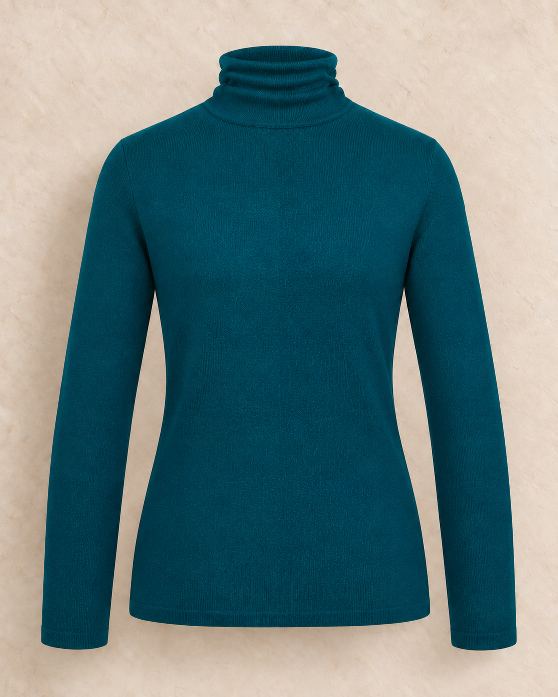 Fine Knit Roll-Neck Pullover