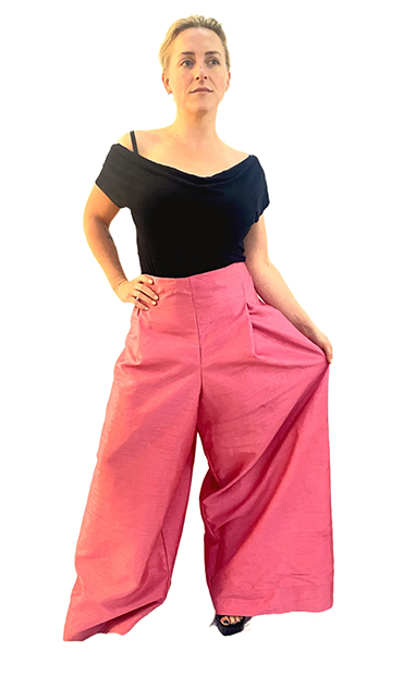 Upcycled Dupioni Pants by KFLY