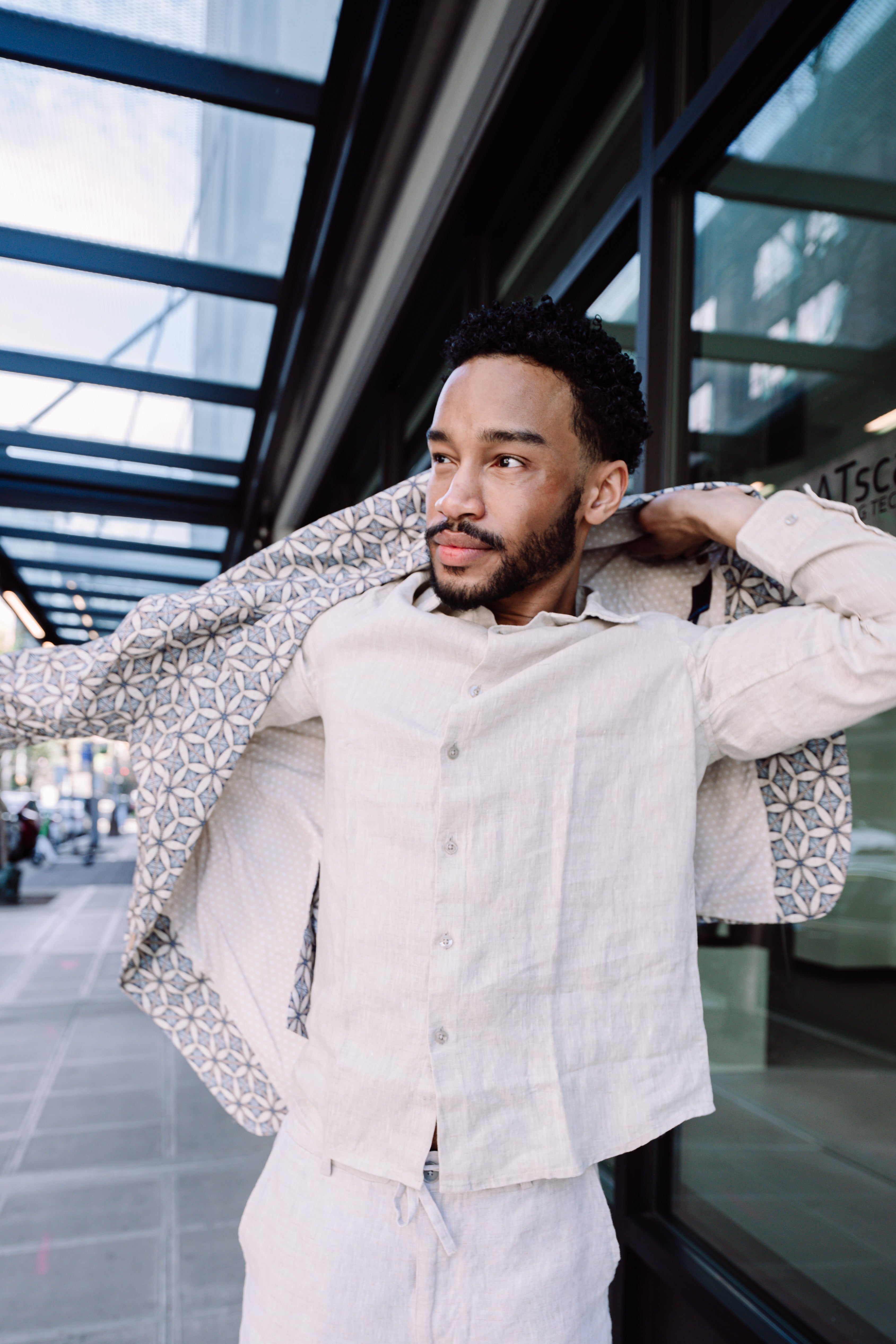 JULIUS TRIBAL NATURAL MENS TAILORED BLAZER