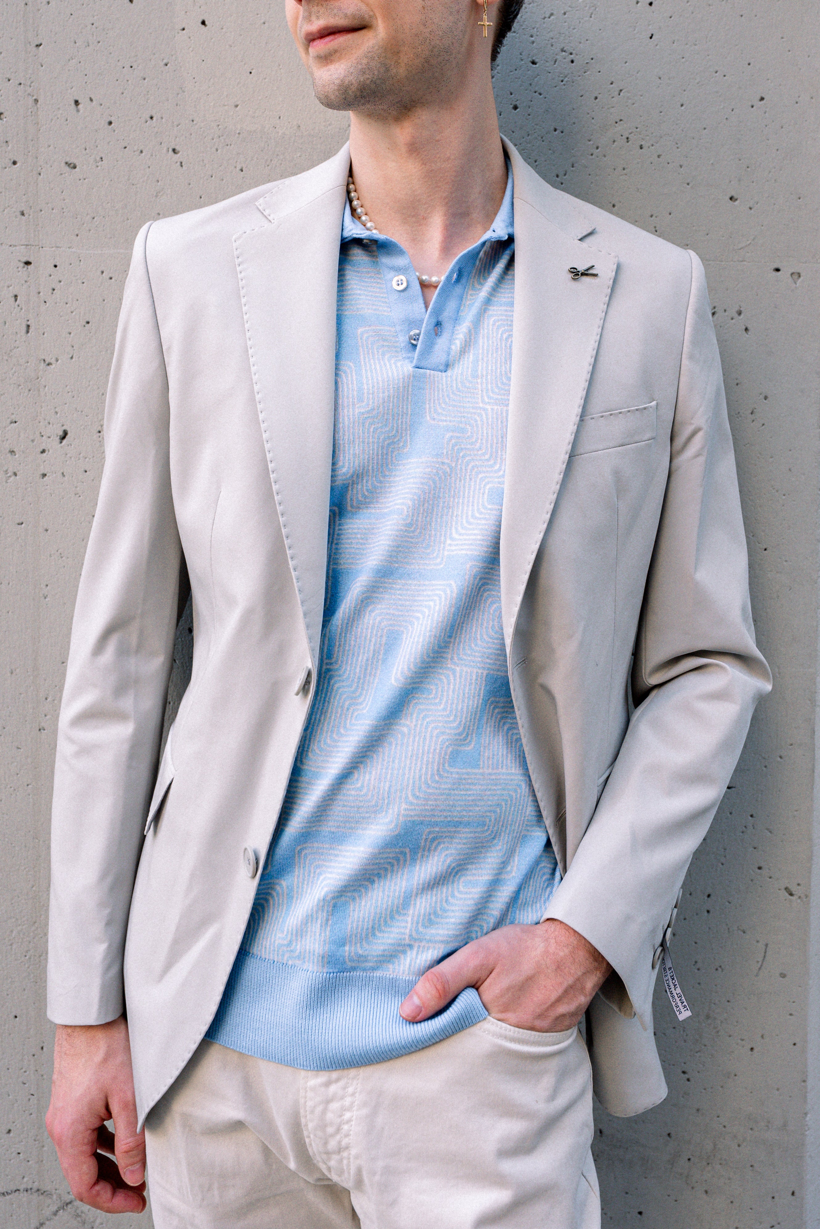 Pilgrim Merino Silk Blend Polo